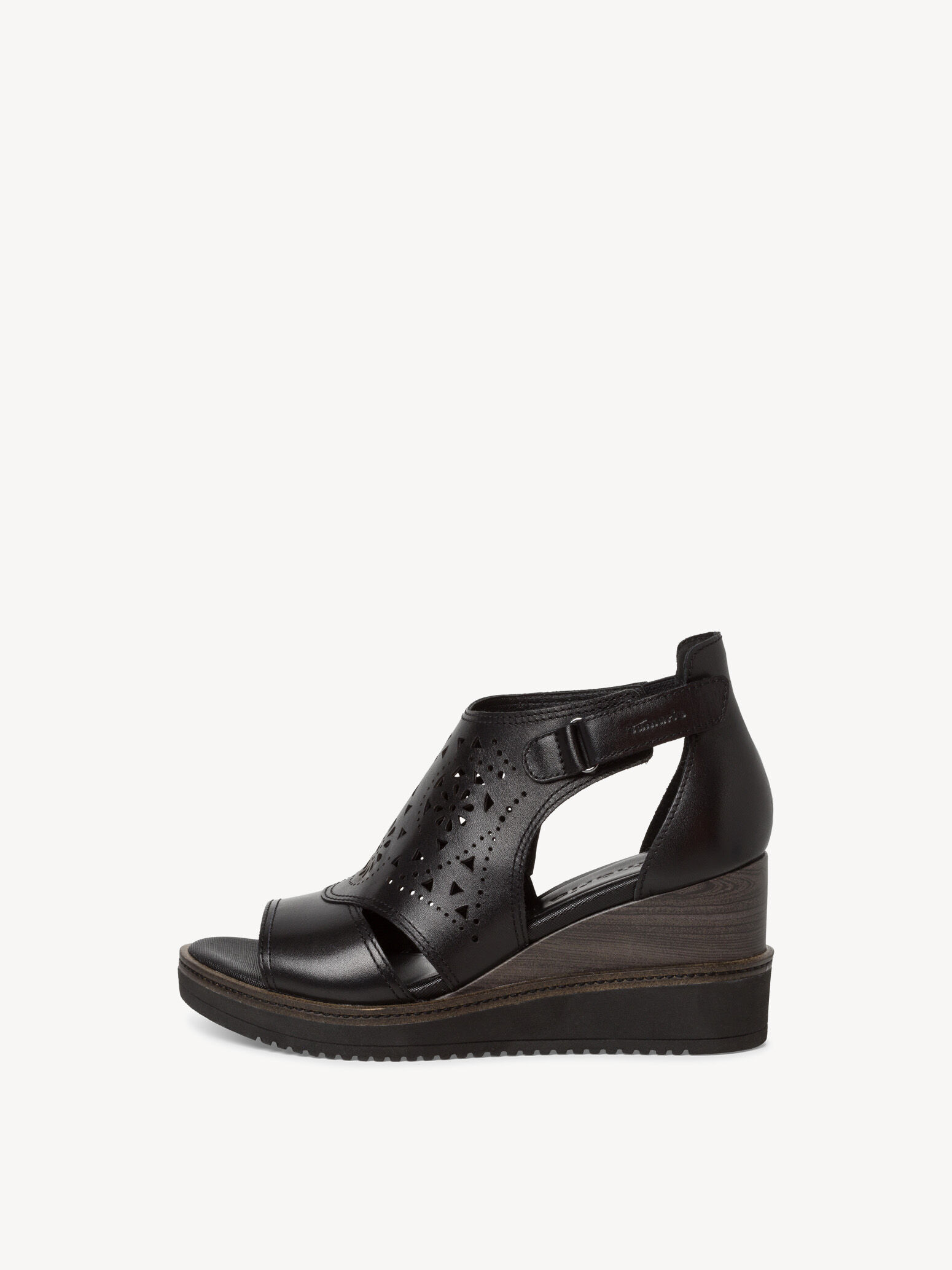 Leather Heeled Sandal - Black