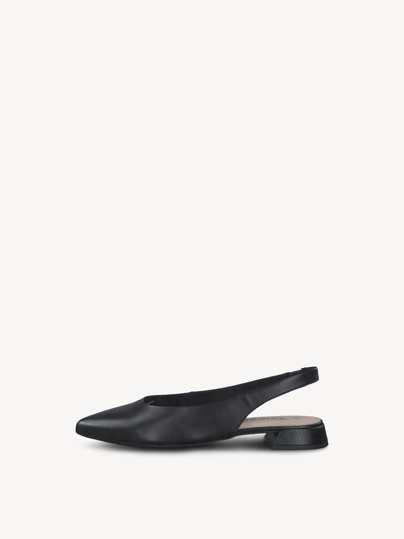 Leather Sling Pumps - Black