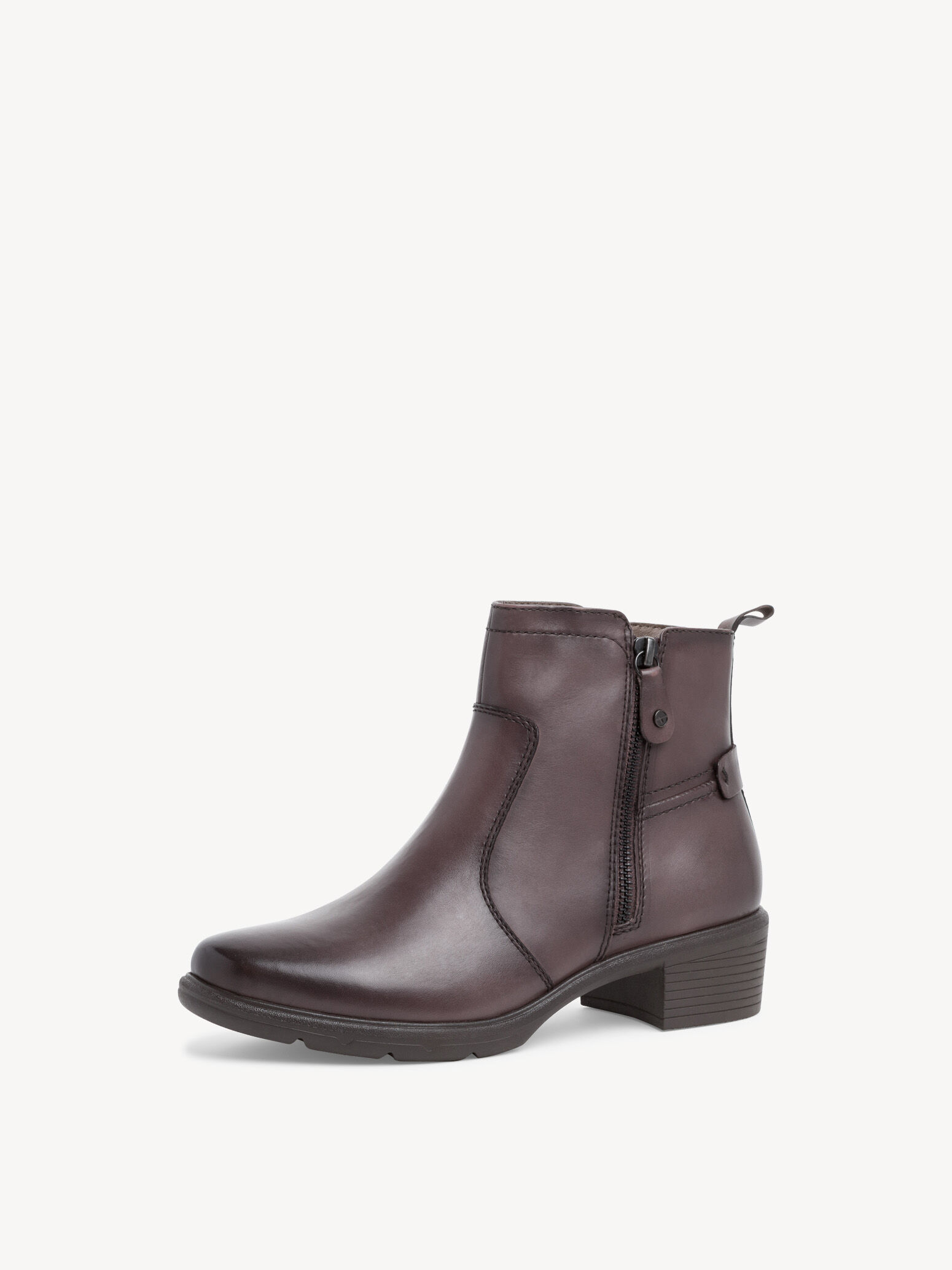 Leather Bootie - Brown