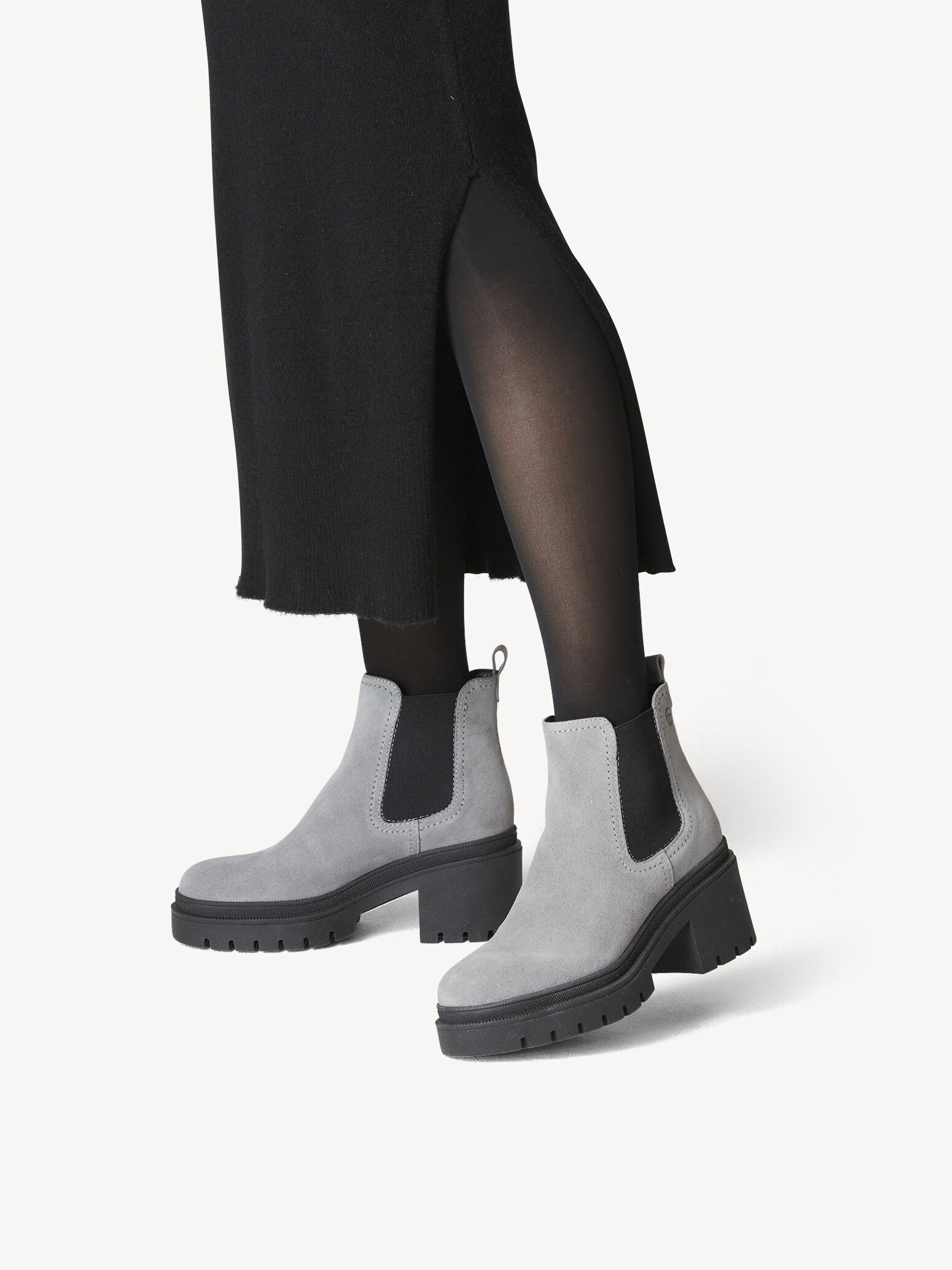 Leather Chelsea Boot - Grey