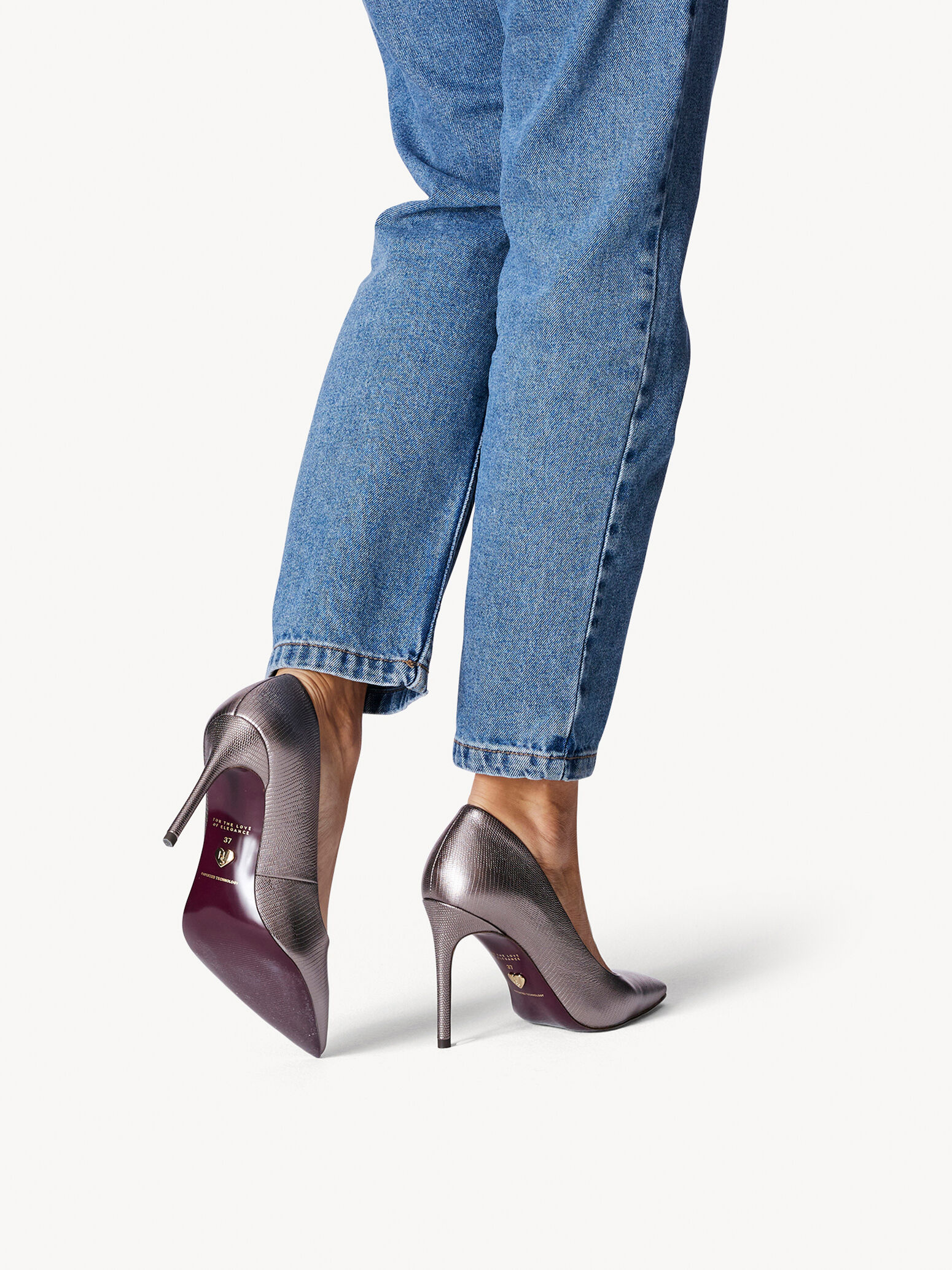 Leather Pumps - Metallic