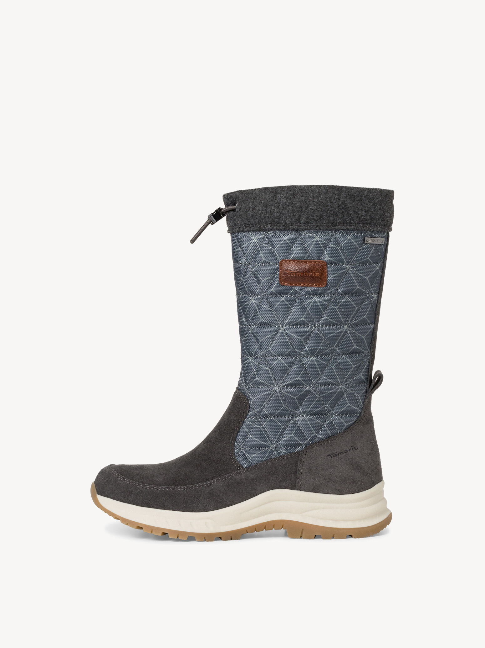 Leather Bootie - Grey