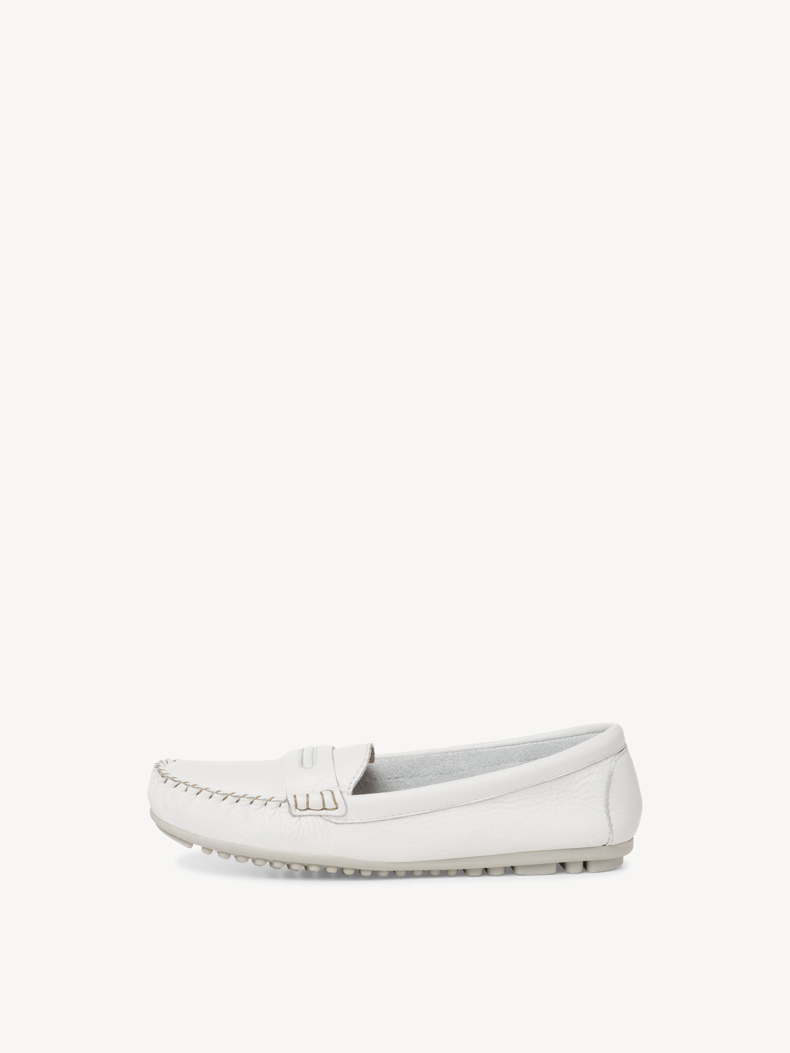 Leather Moccasin - White