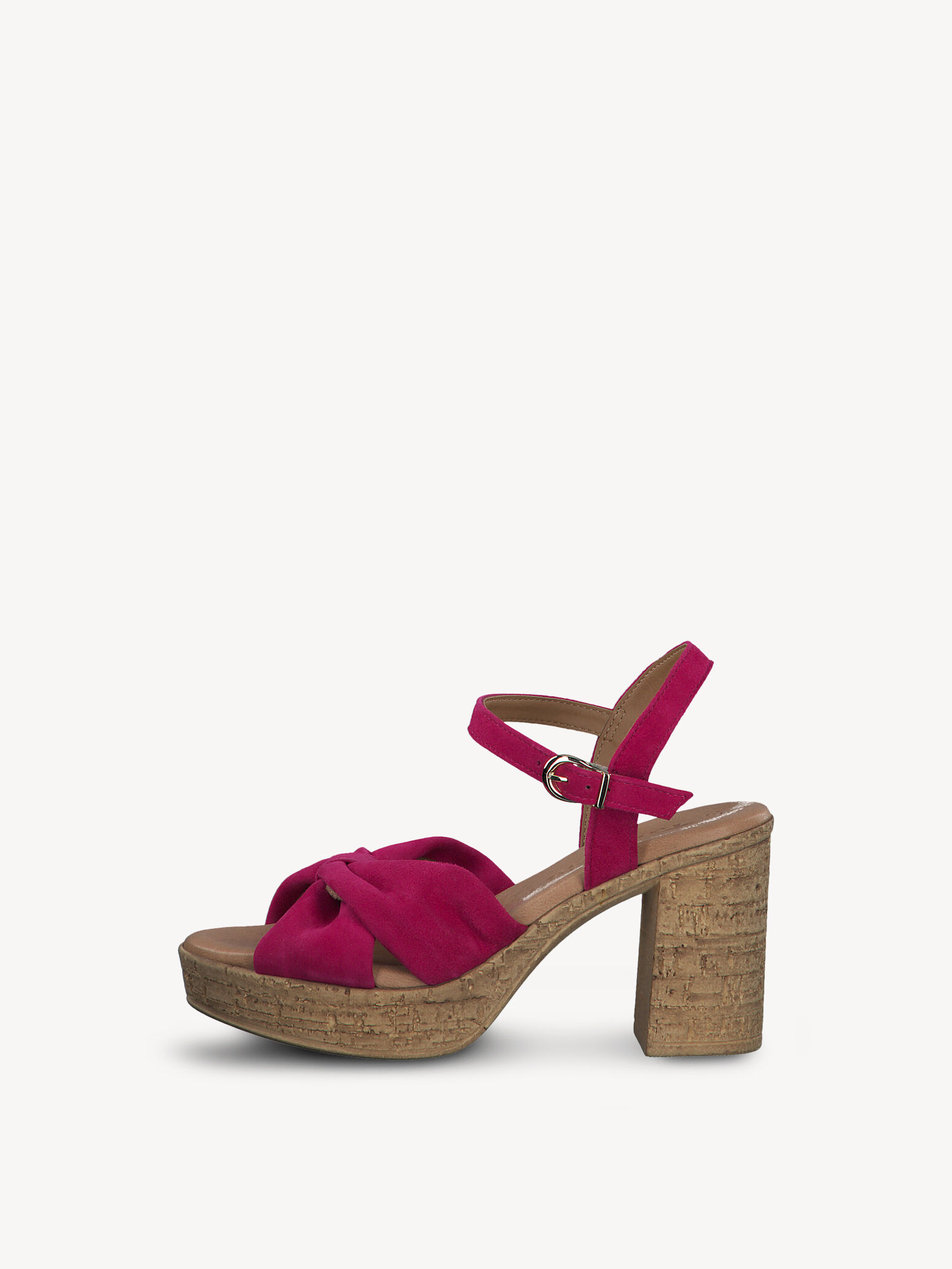 Leather Heeled Sandal - Pink