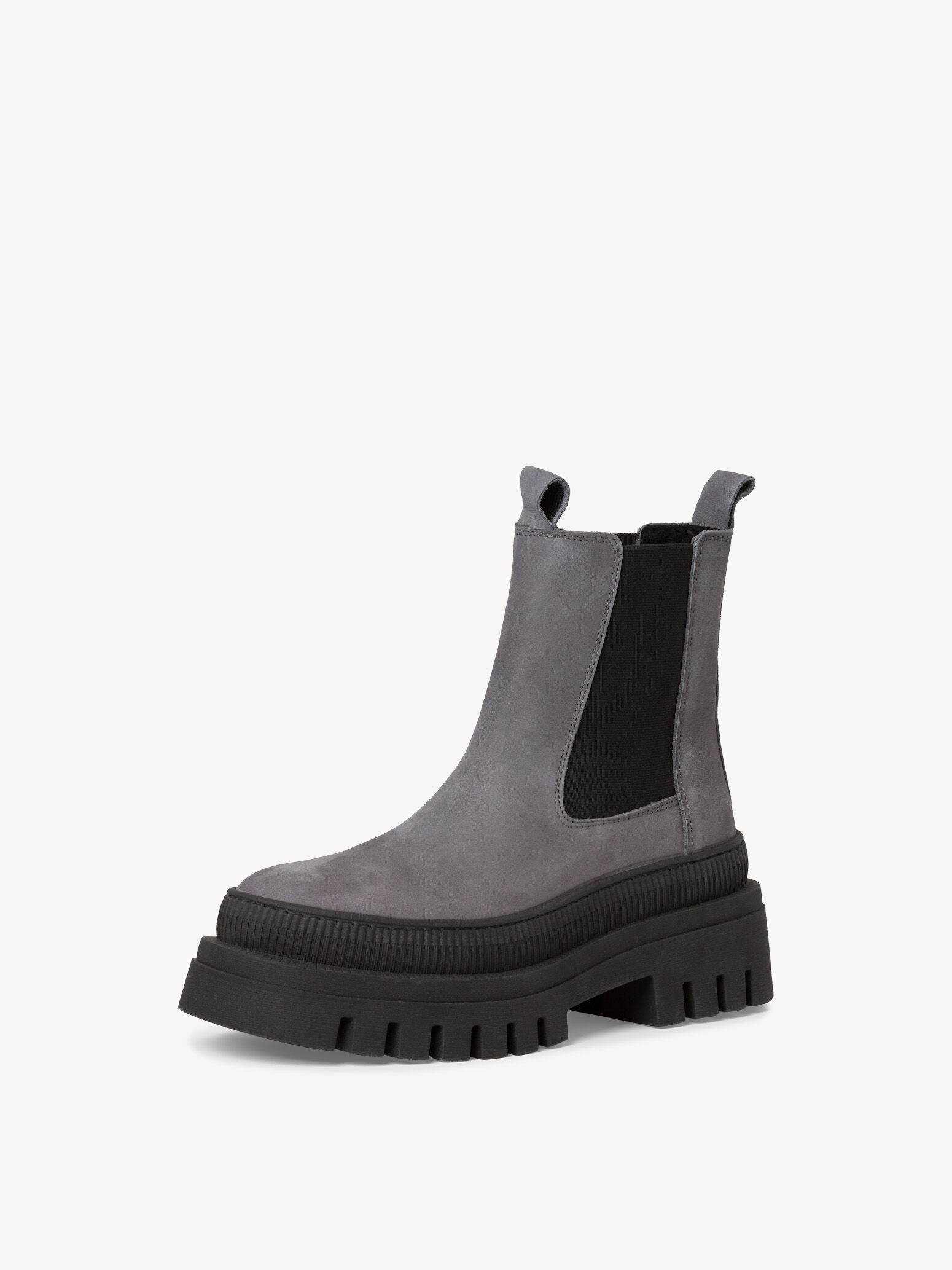 Leather Chelsea Boot - Grey