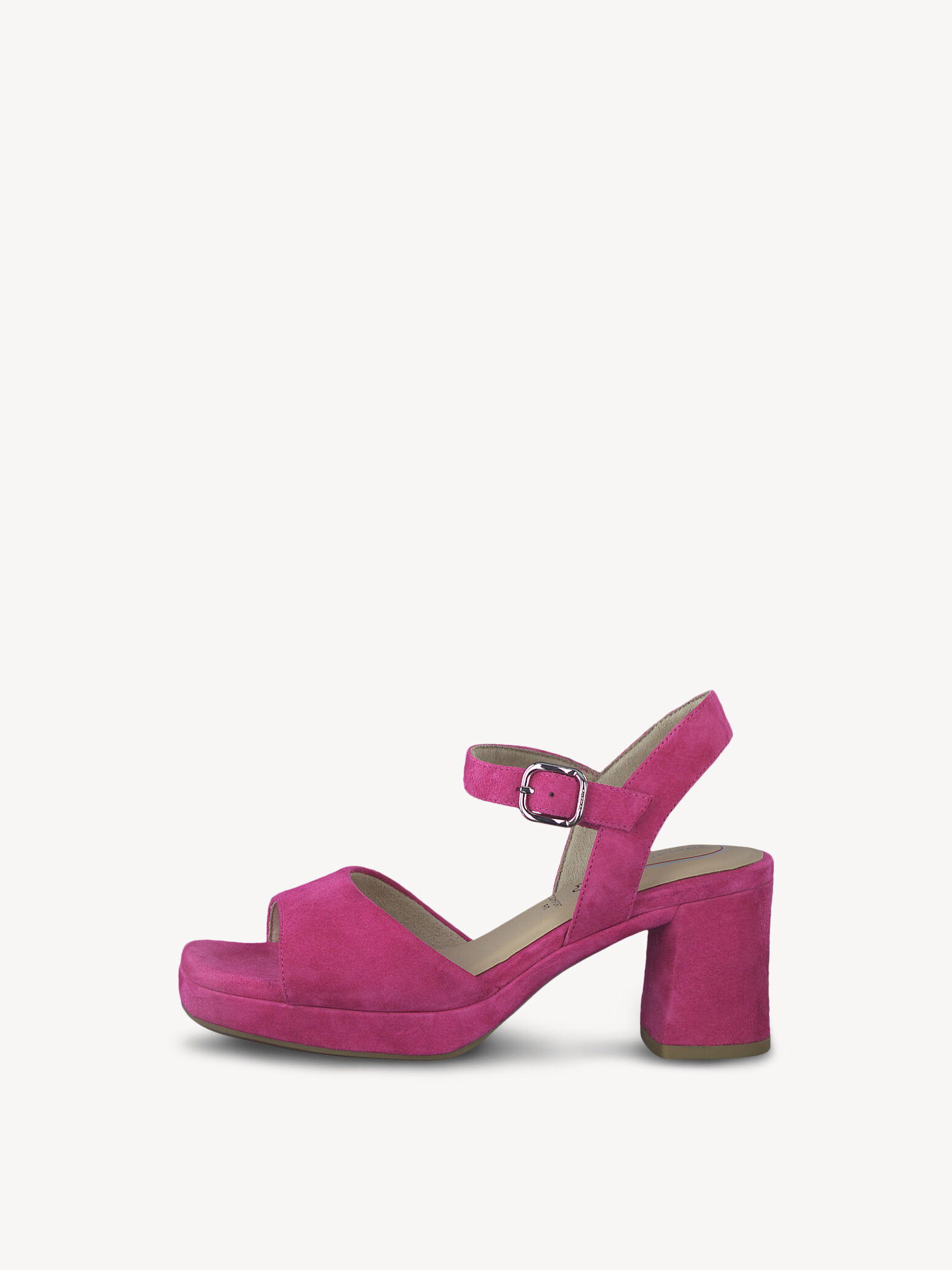 Leather Heeled Sandal - Pink
