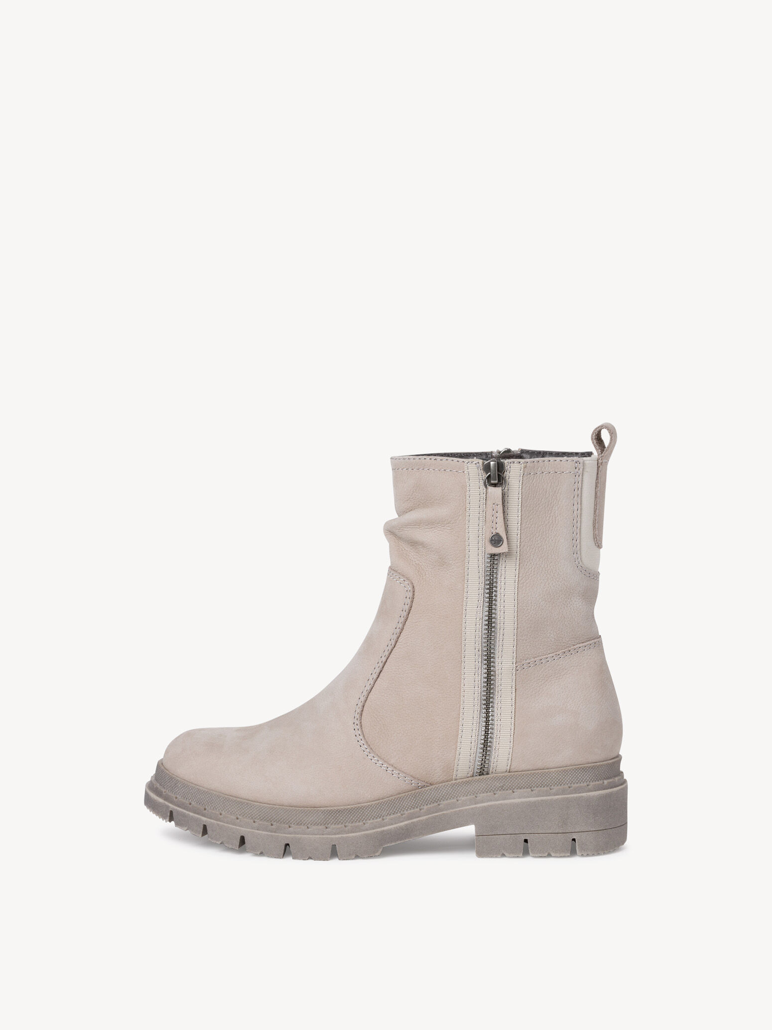 Leather Bootie - Grey