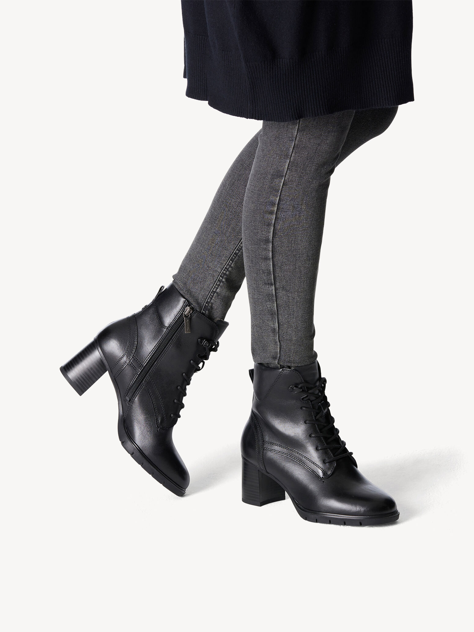 Leather Bootie - Black