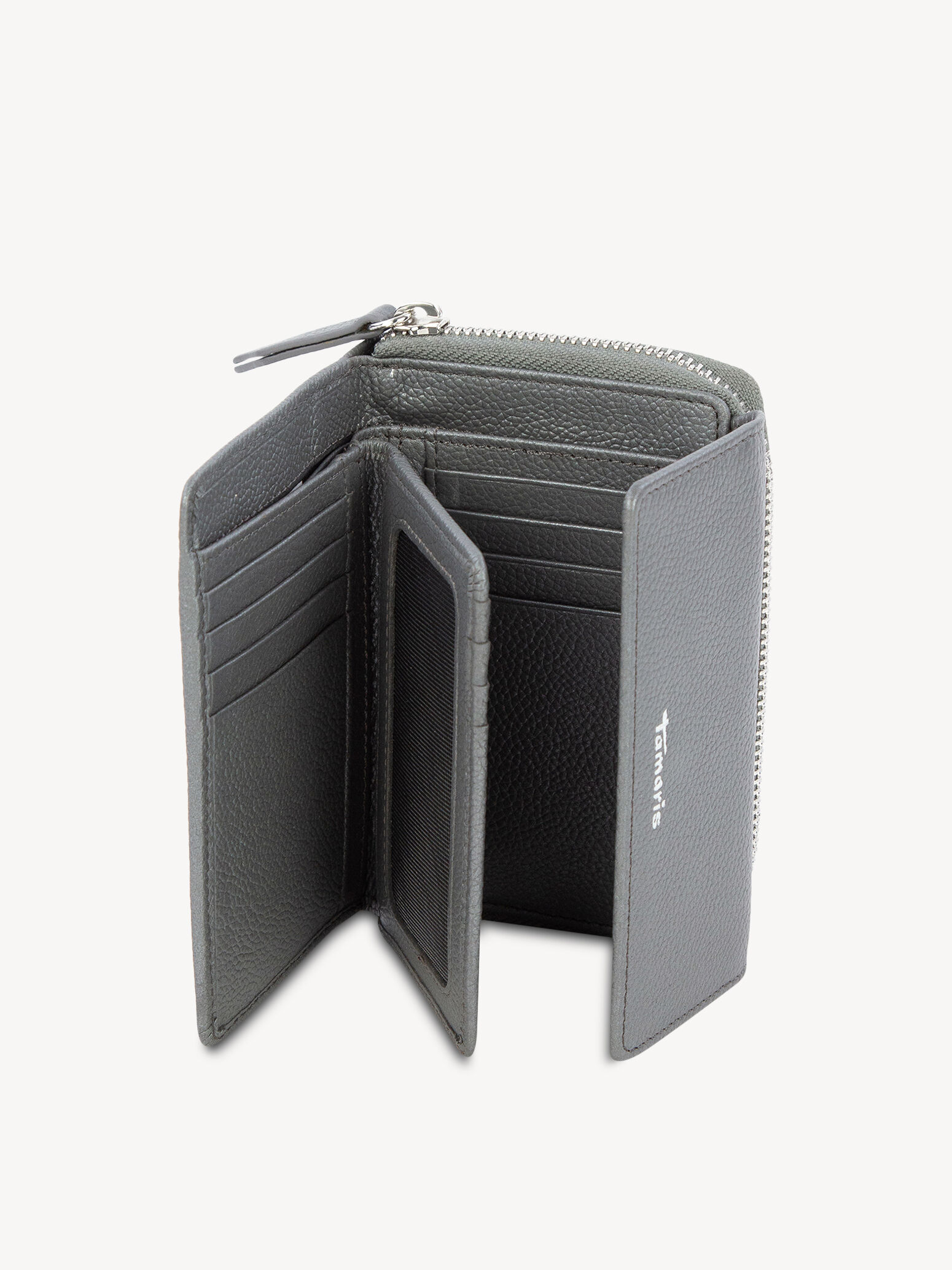 Leather Wallet - Silver