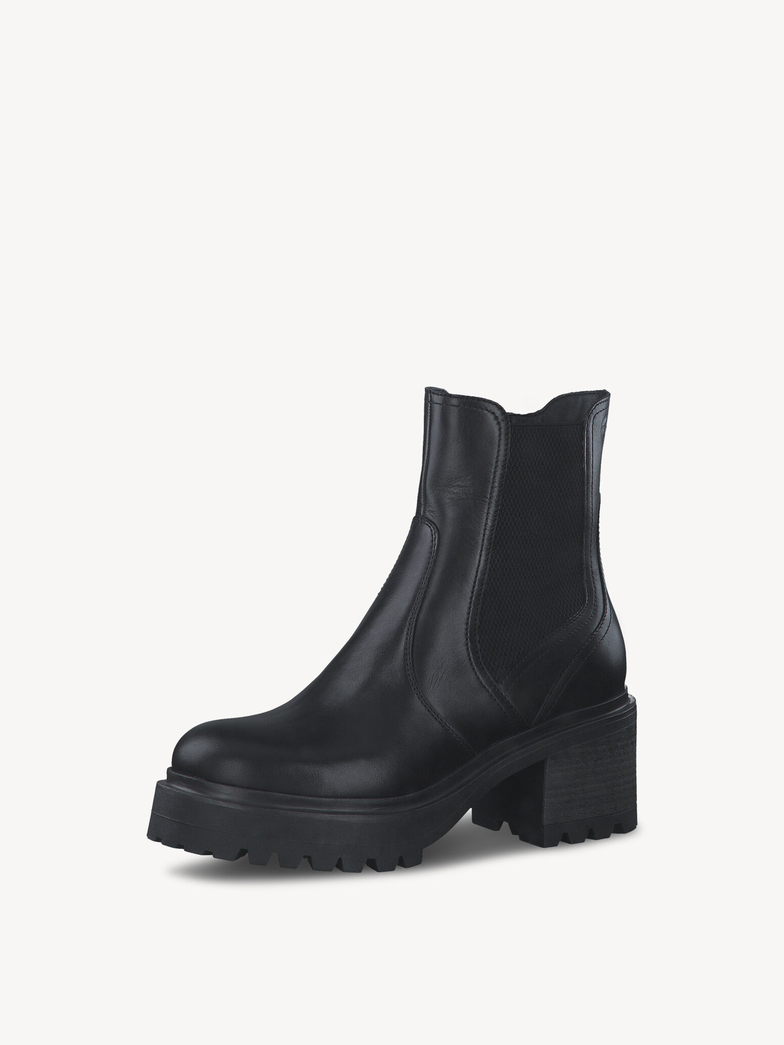 Leather Bootie - Black Warm Lining