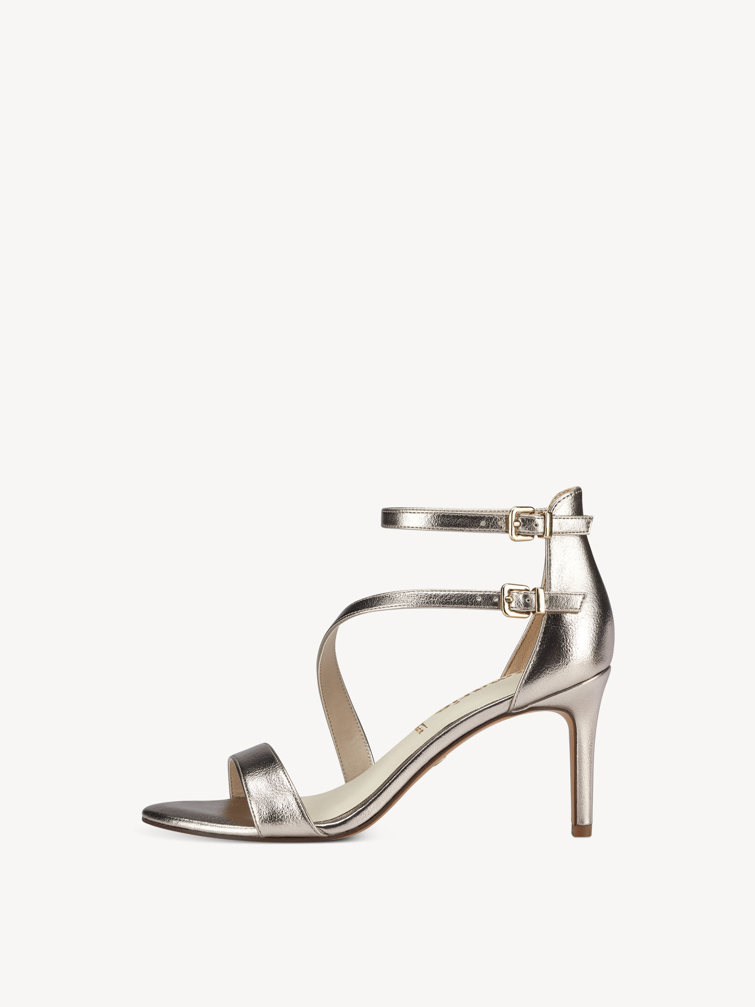 Heeled Sandal - Metallic
