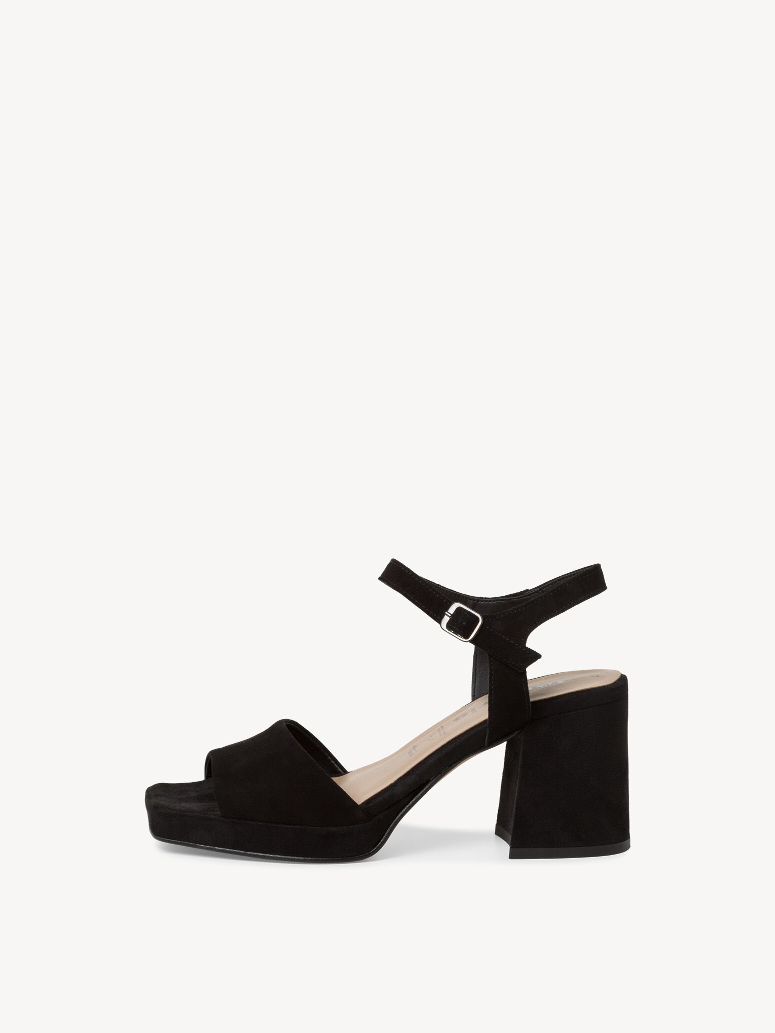 Leather Heeled Sandal - Black