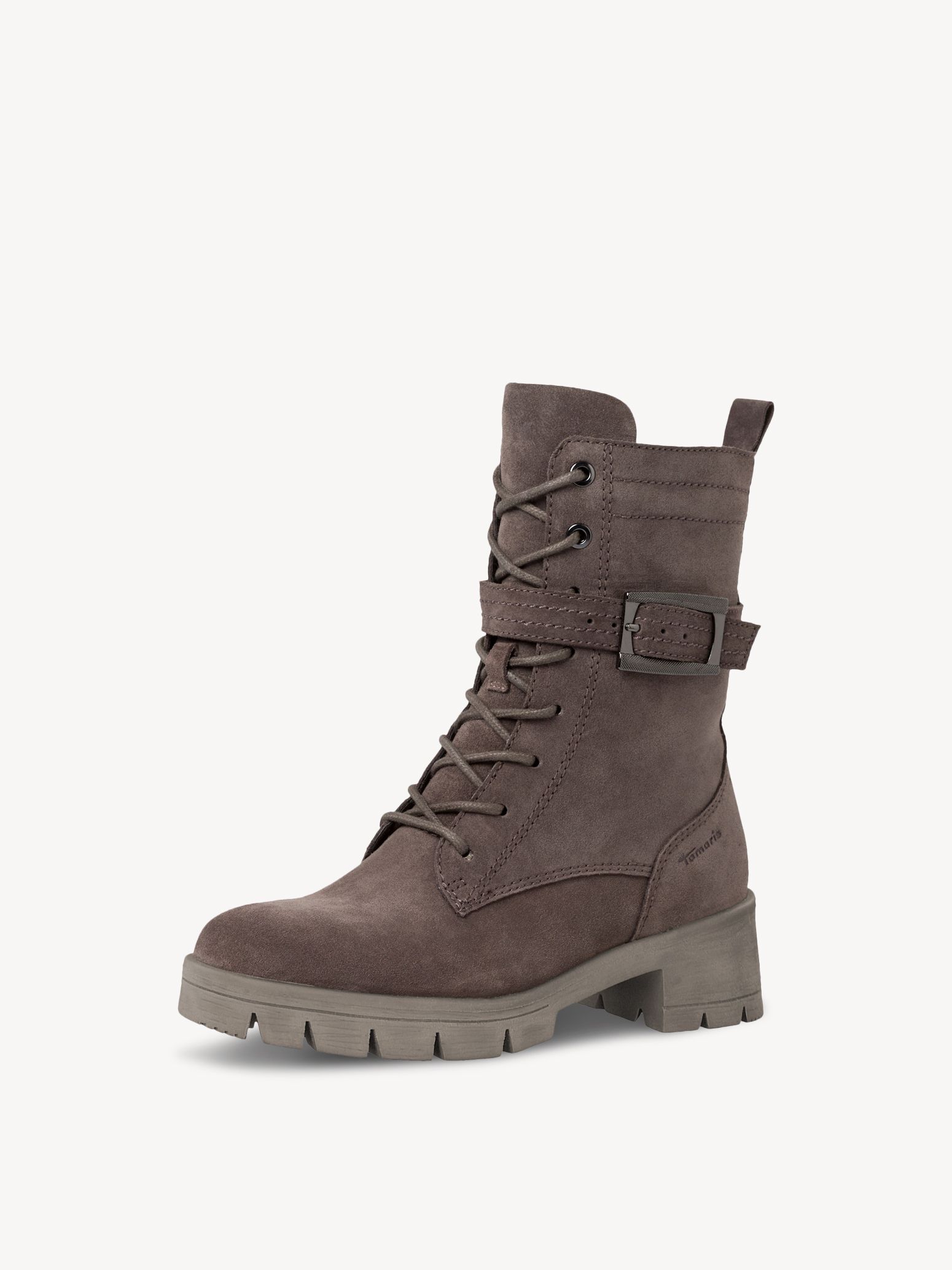 Leather Bootie - Grey