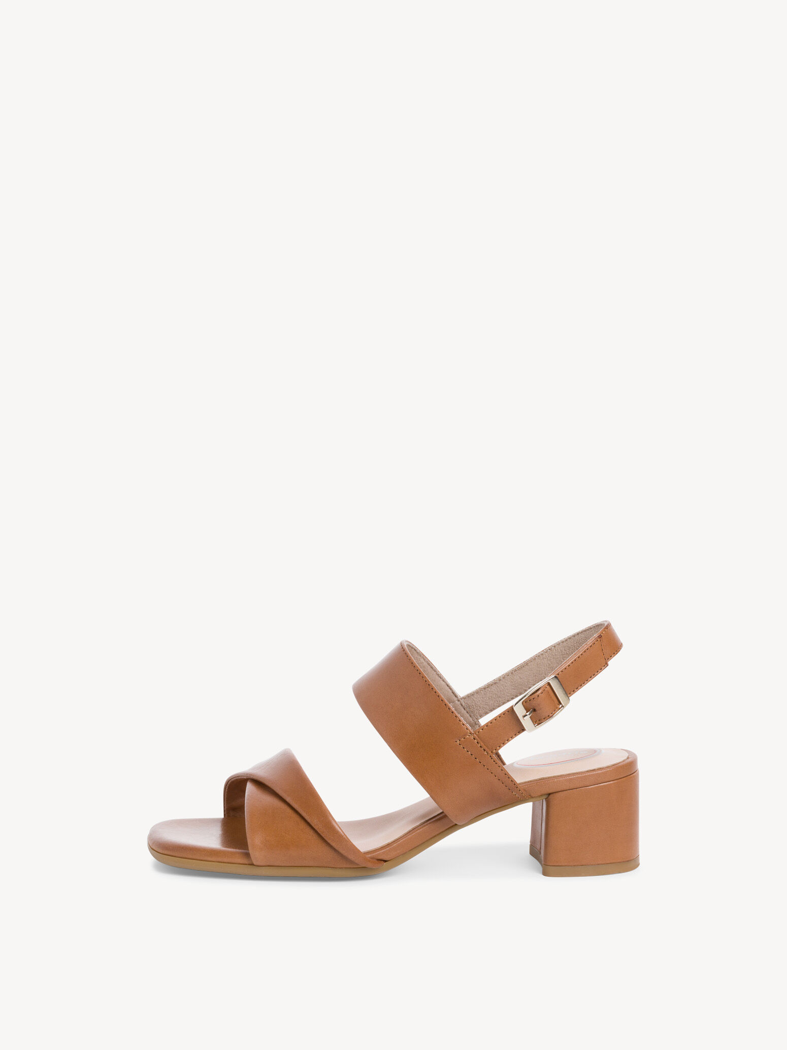 Leather Heeled Sandal - Brown