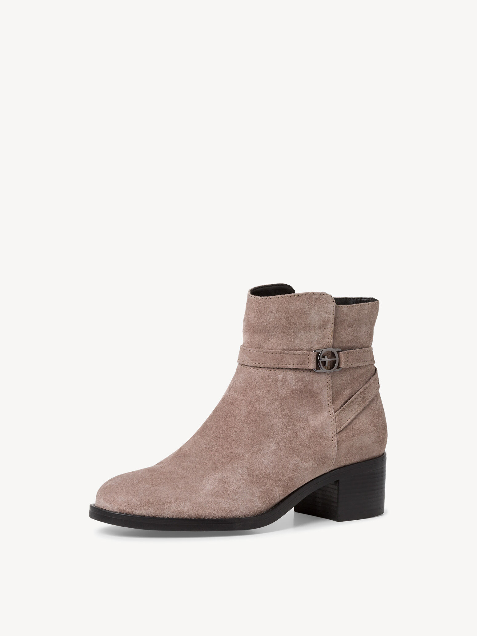 Leather Bootie - Beige