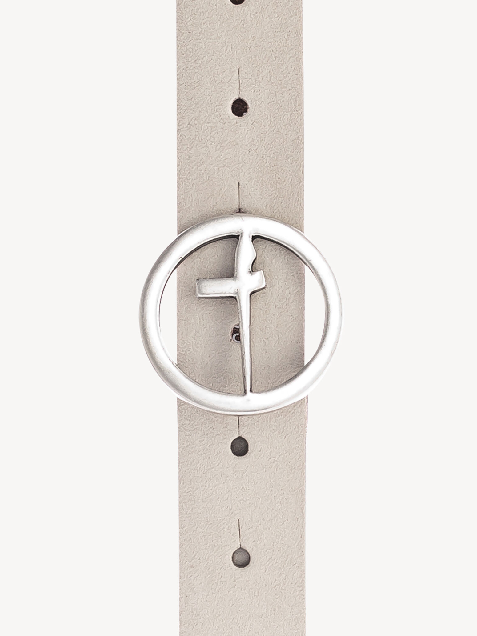 Leather Belt - Beige