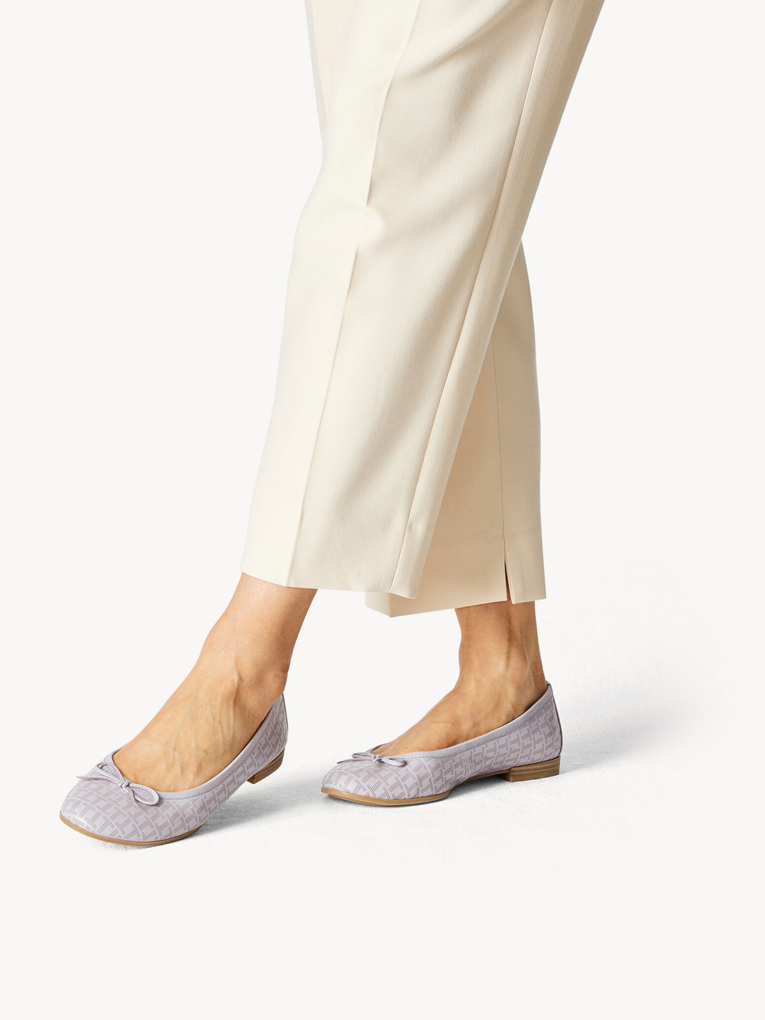 Leather Ballerina - Purple