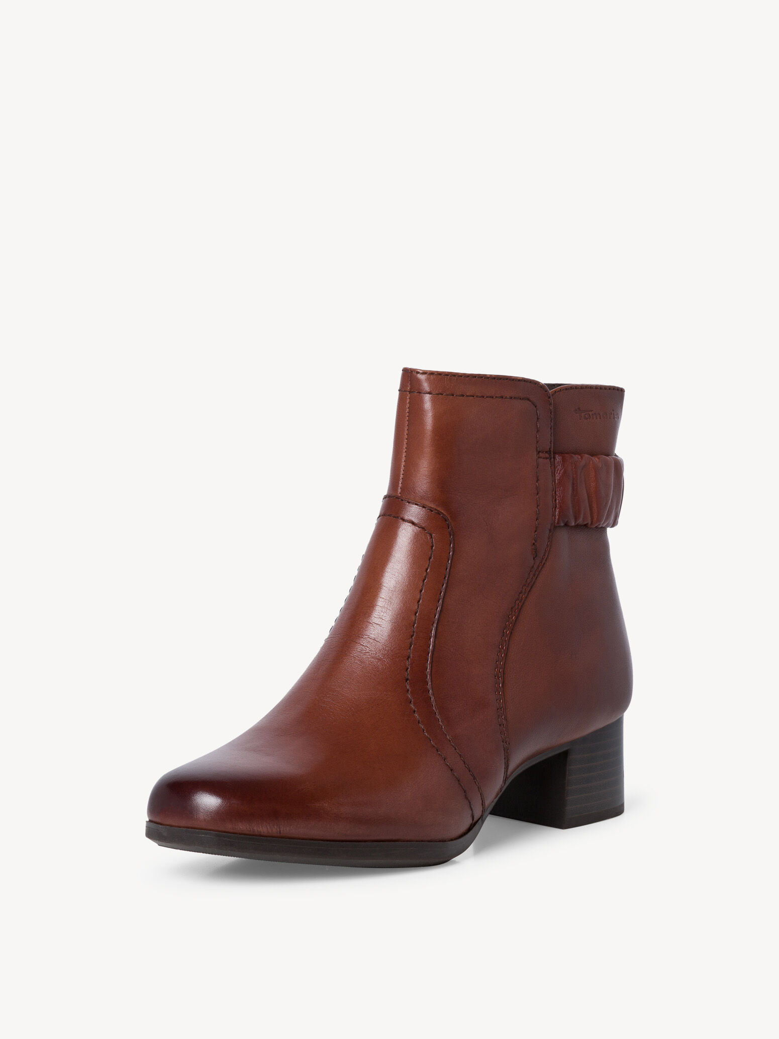 Leather Bootie - Brown