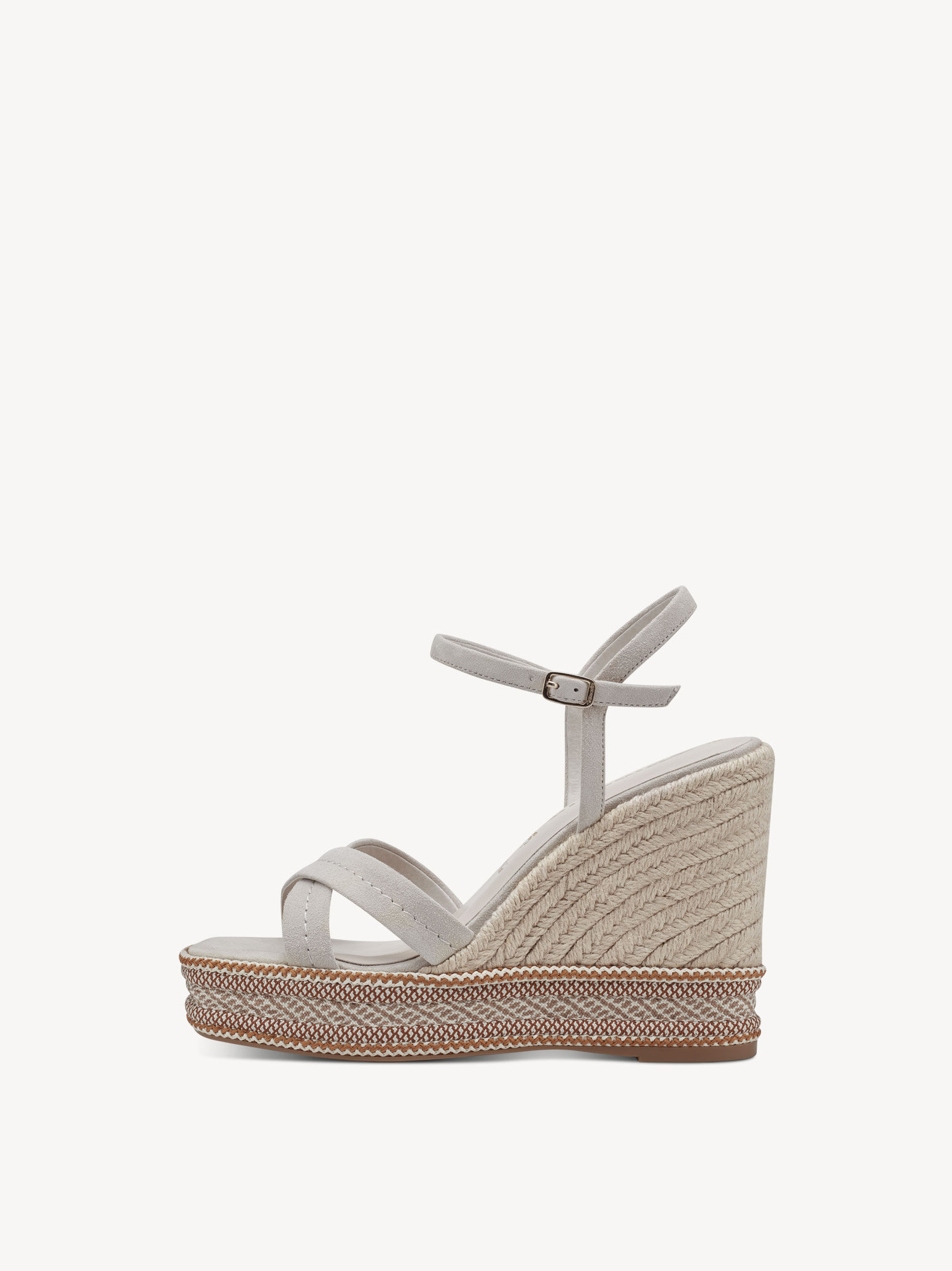 Leather Heeled Sandal - Beige