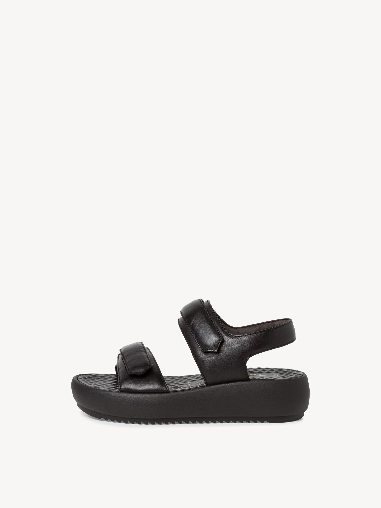 Leather Heeled Sandal - Black