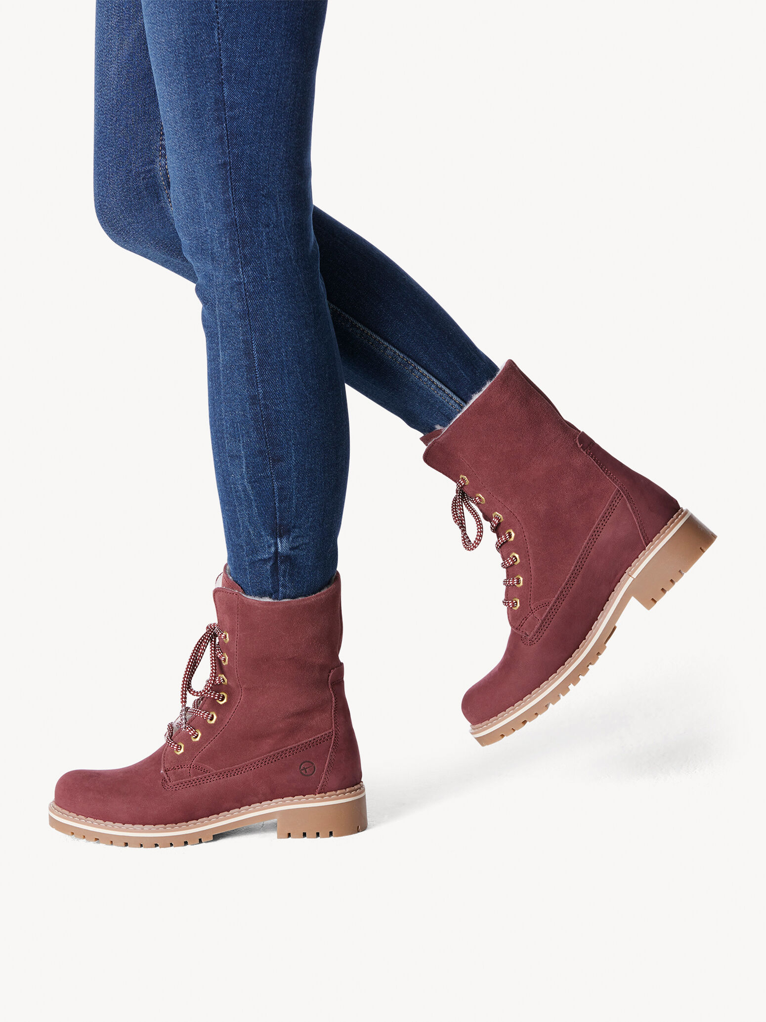 Leather Bootie - Red Warm Lining