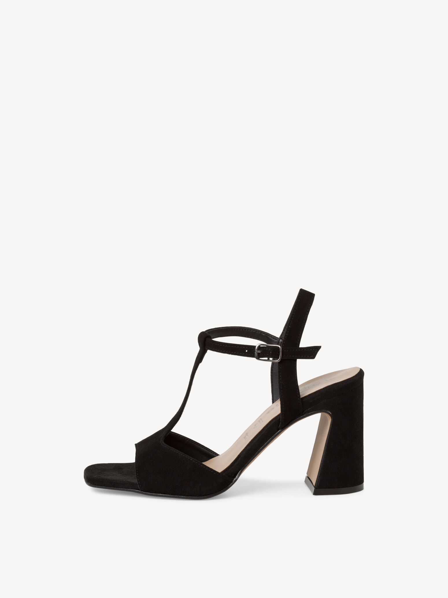 Leather Heeled Sandal - Black