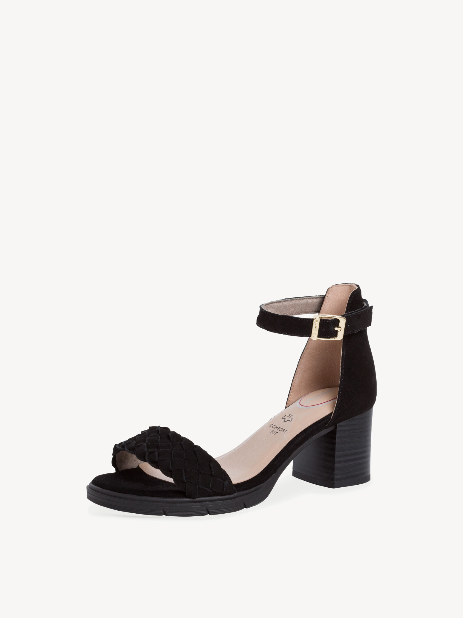 Leather Heeled Sandal - Black