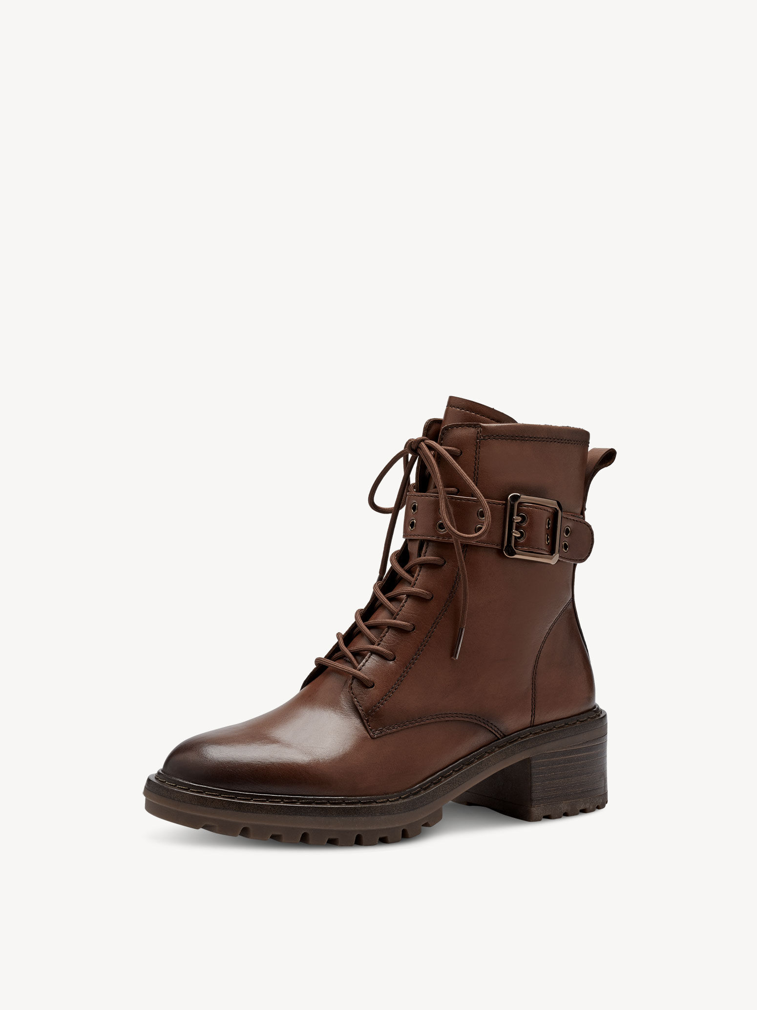 Leather Bootie - Brown