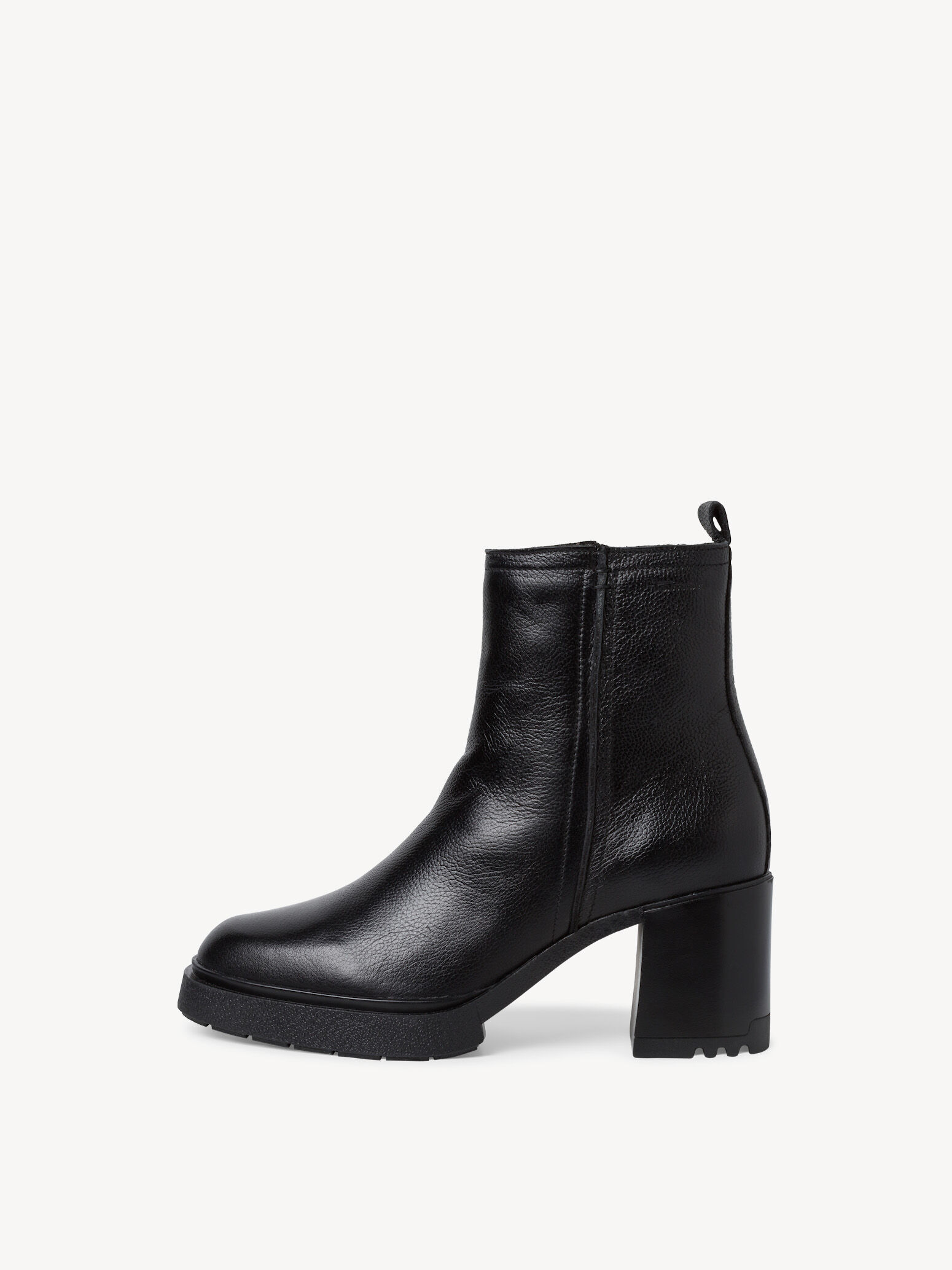 Leather Bootie - Black