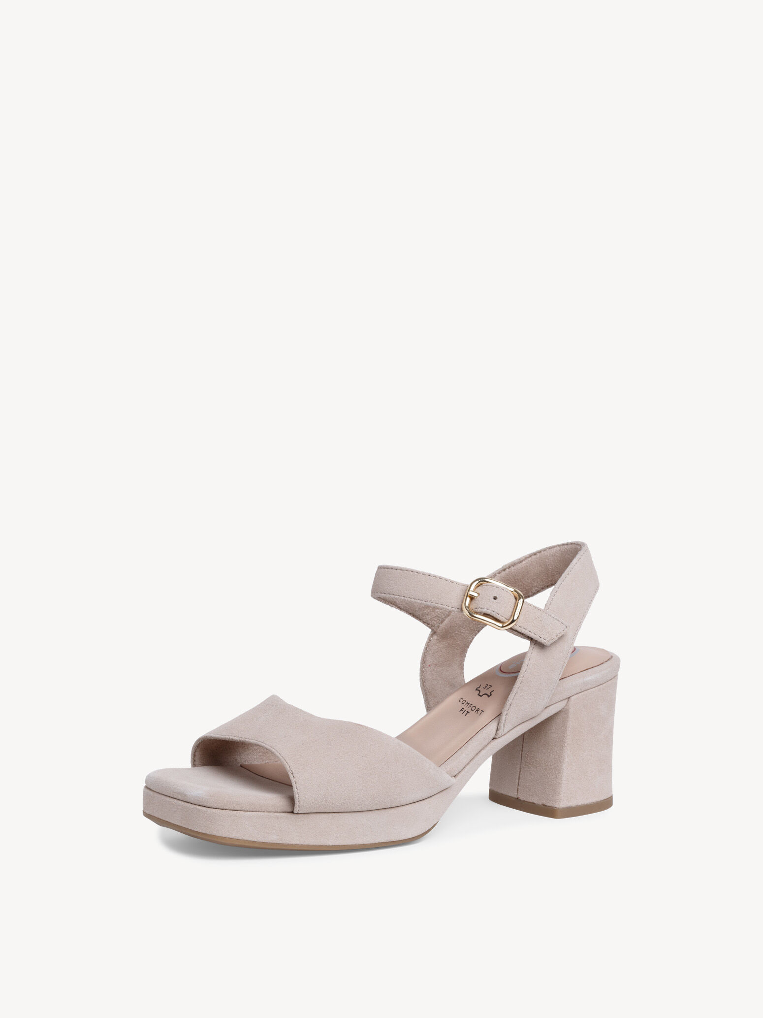 Leather Heeled Sandal - Brown