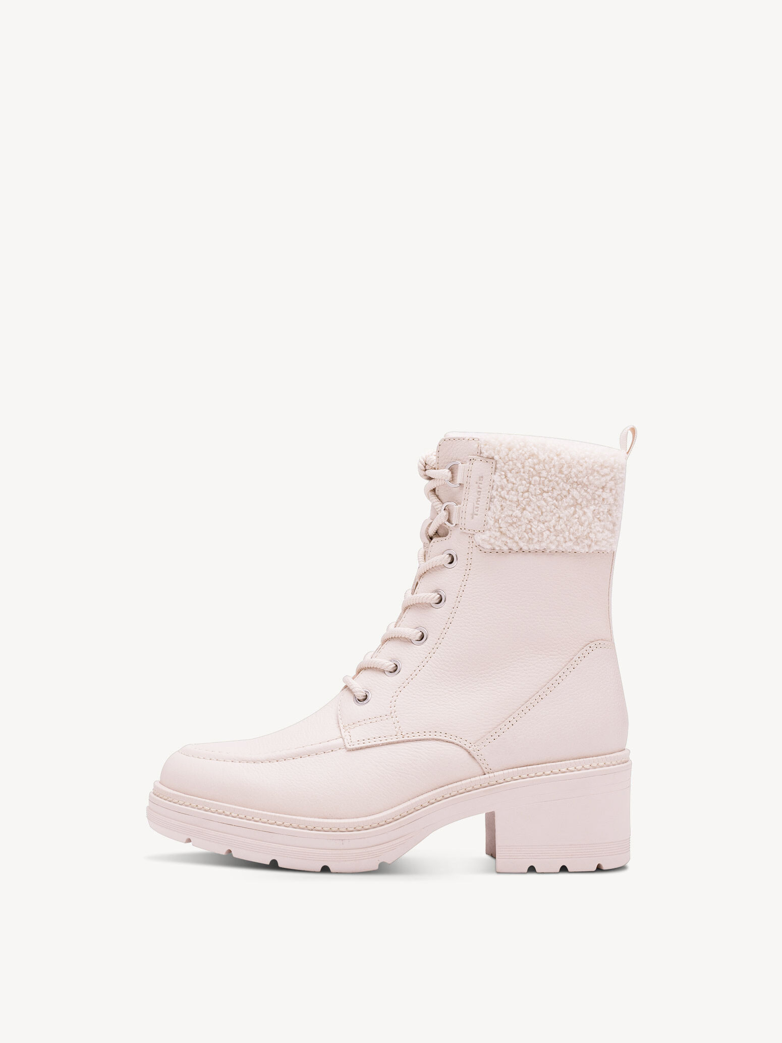 Leather Bootie - Beige Warm Lining
