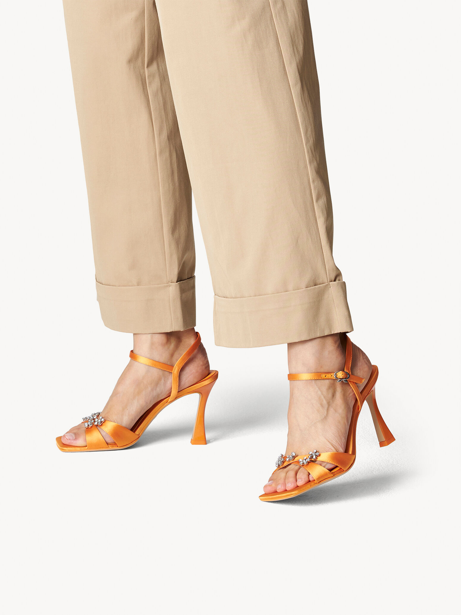 Heeled Sandal - Orange