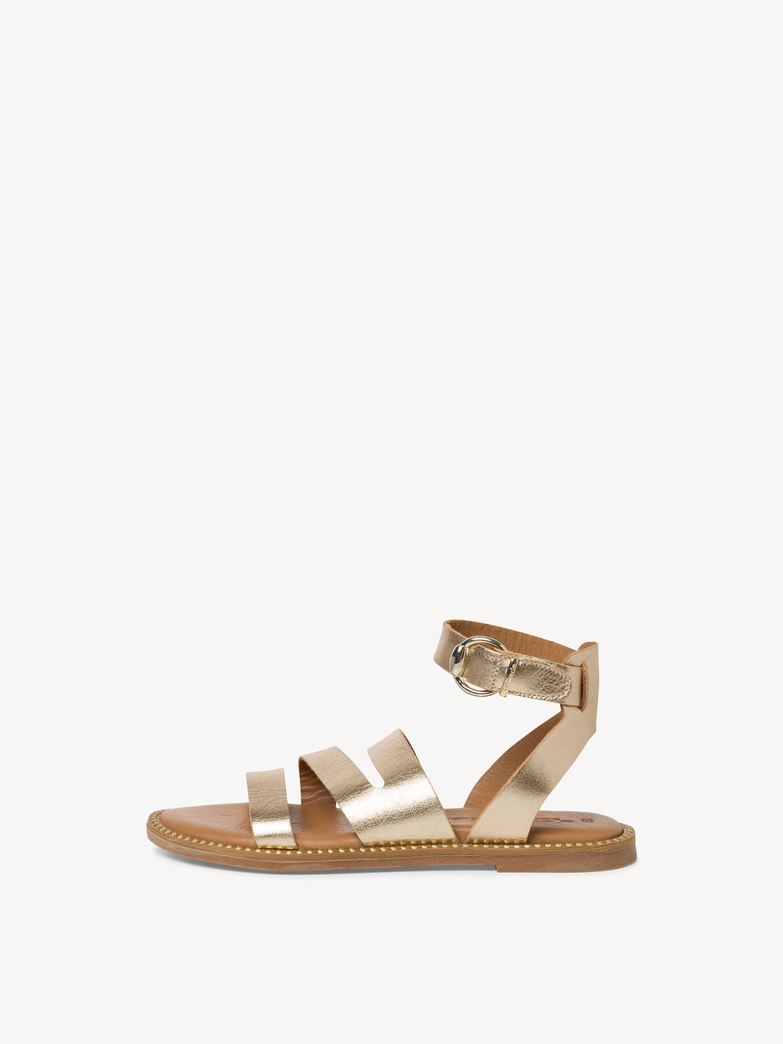 Leather Sandal - Metallic