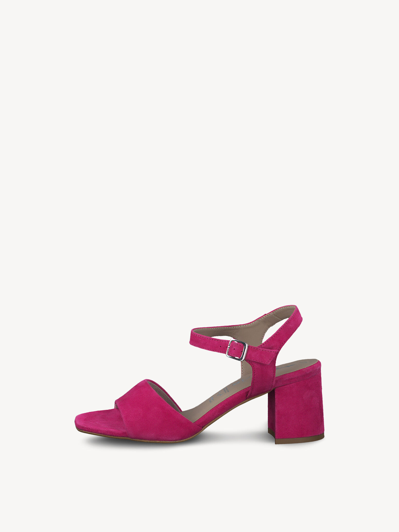 Leather Heeled Sandal - Pink