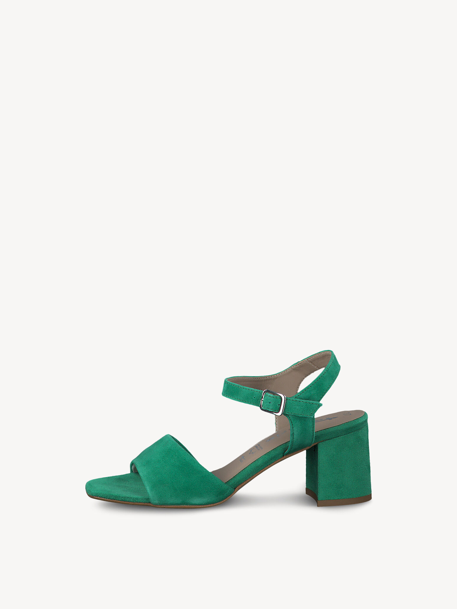 Leather Heeled Sandal - Green