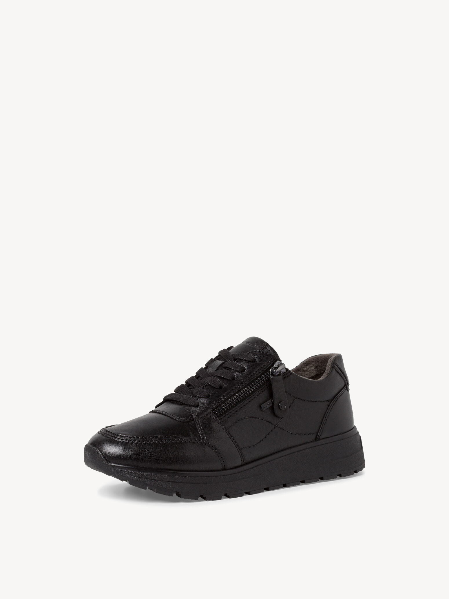 Leather Sneaker - Black