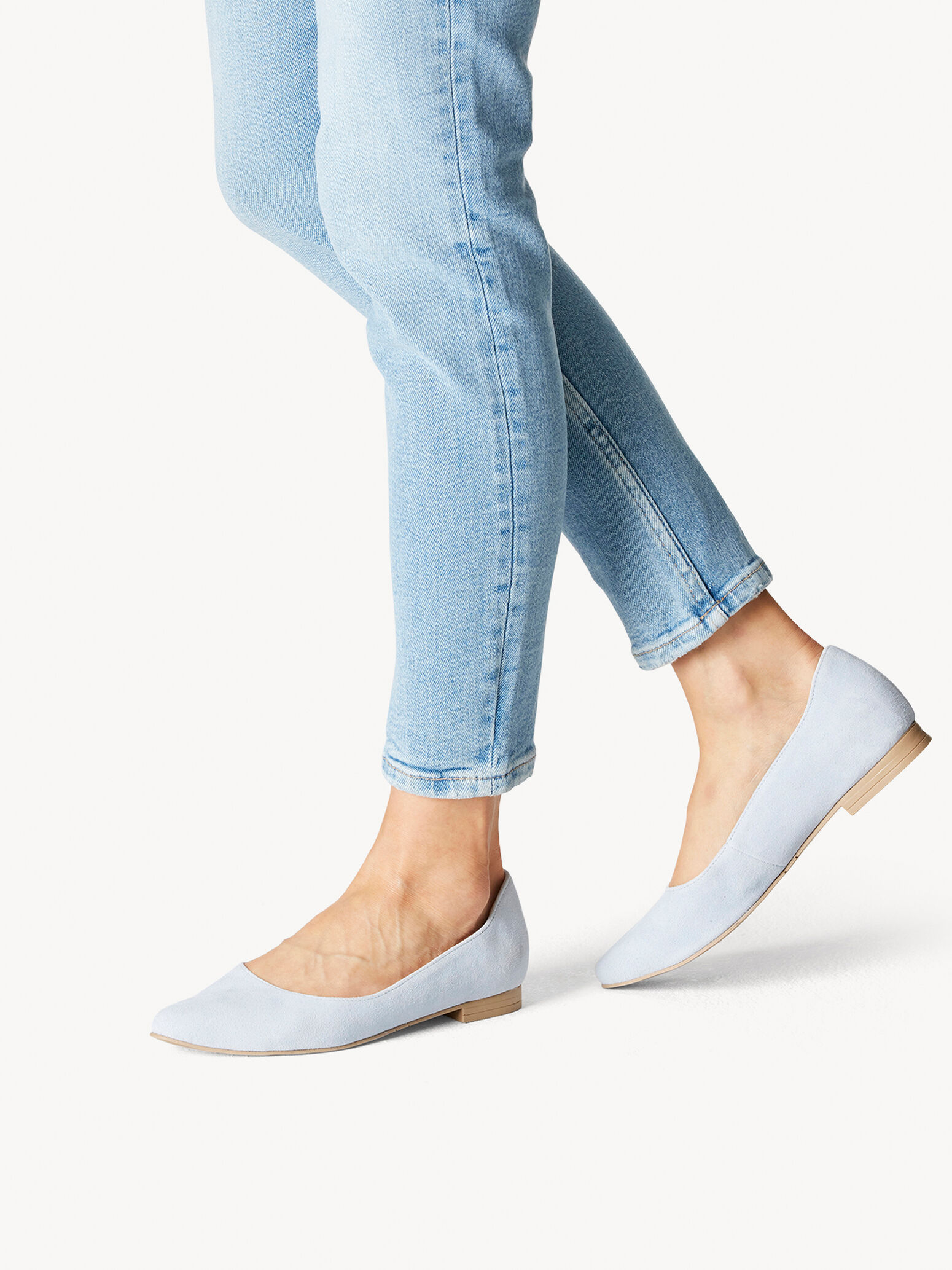 Leather Ballerina - Blue