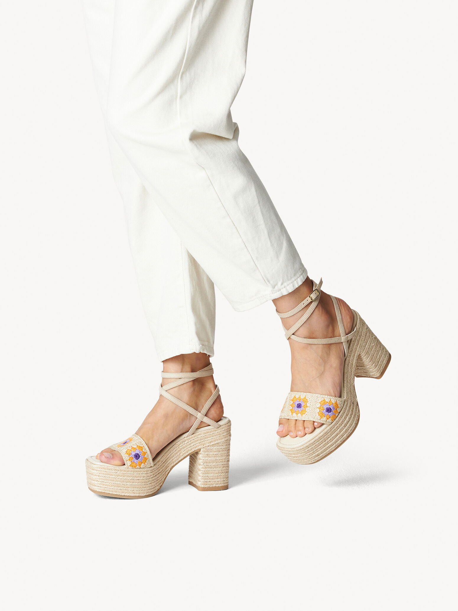 Heeled Sandal - Beige