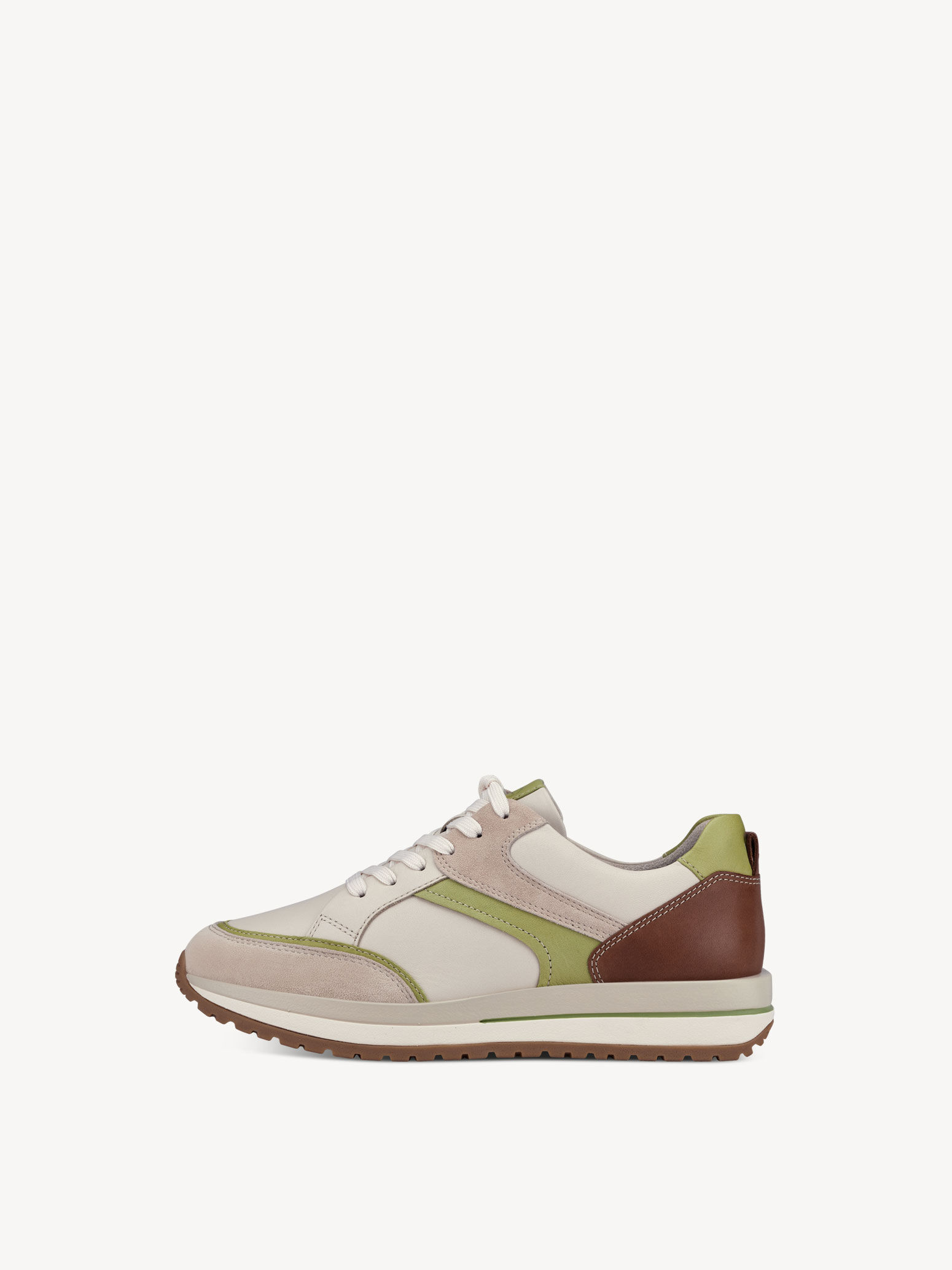 Leather Sneaker - Beige