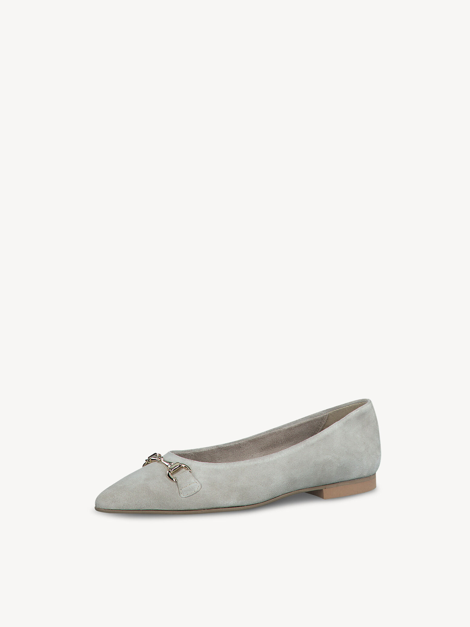 Leather Ballerina - Beige