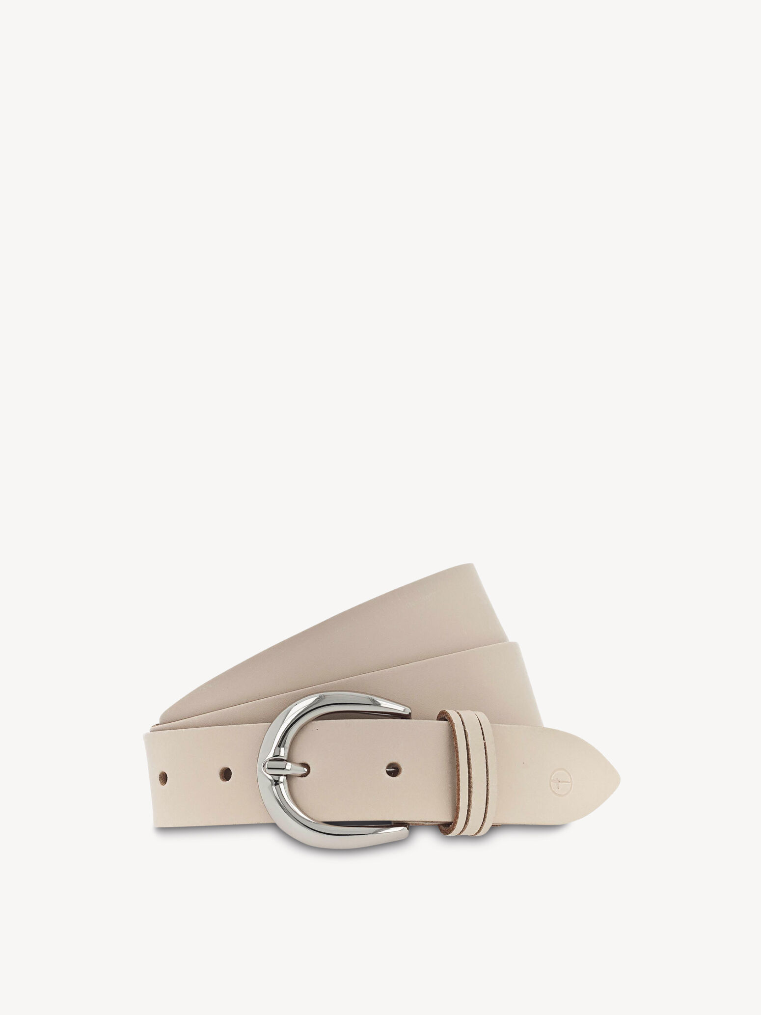 Leather Belt - Beige