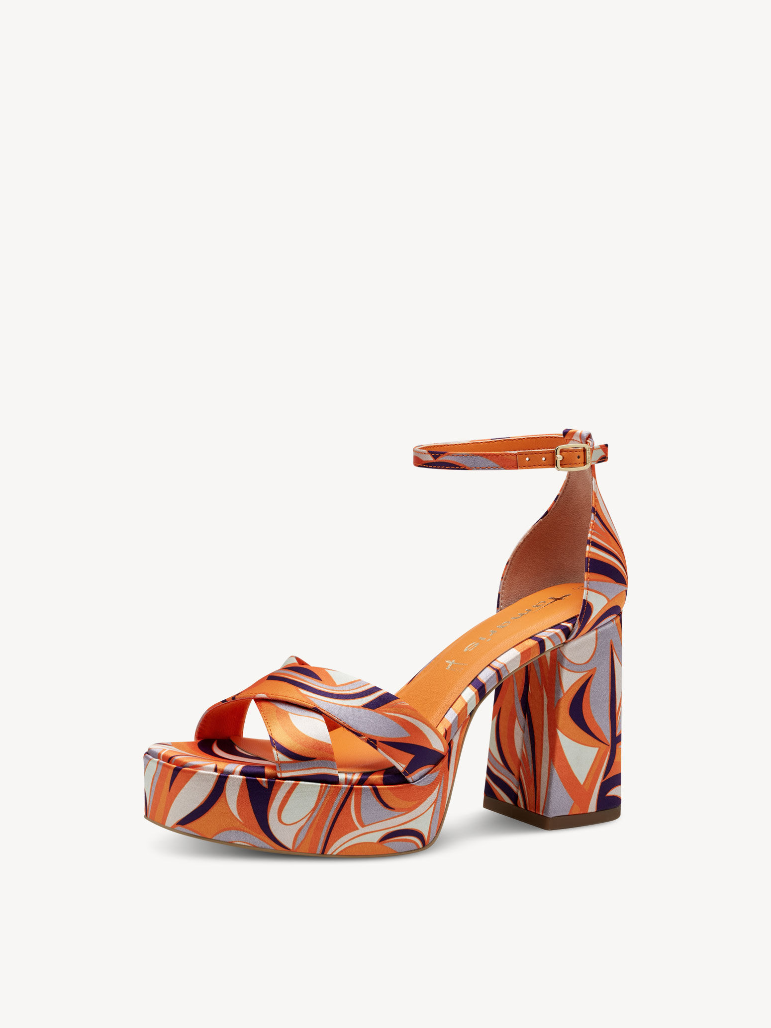 Heeled Sandal - Orange