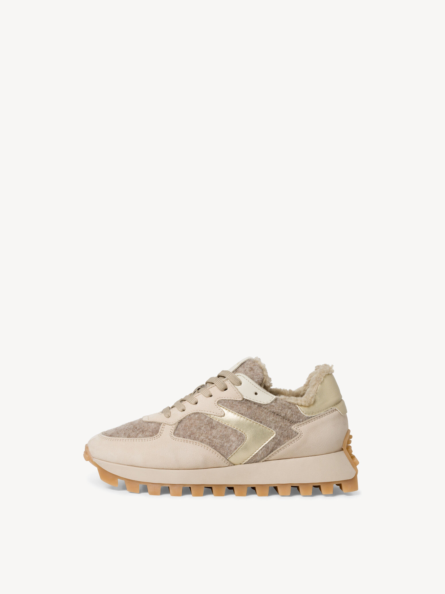 Leather Sneaker - Beige