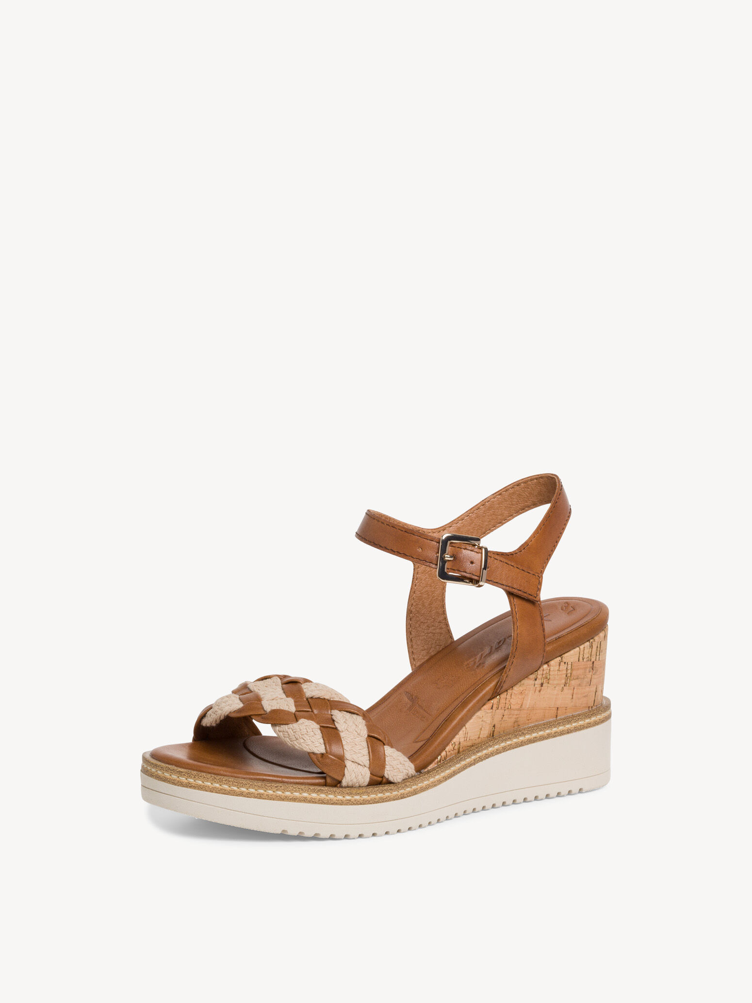 Leather Heeled Sandal - Brown