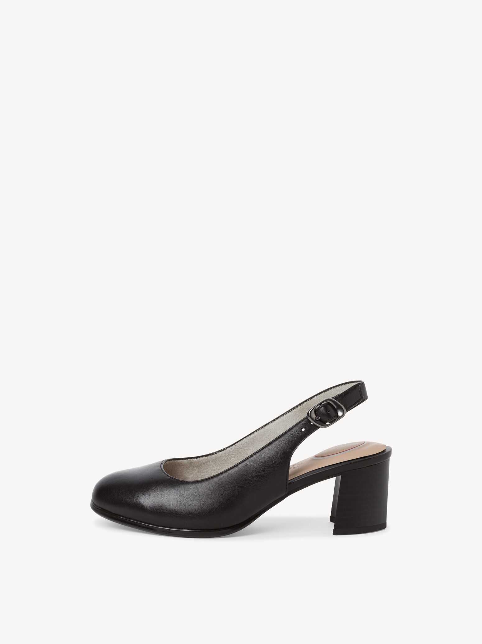 Leather Sling Pumps - Black