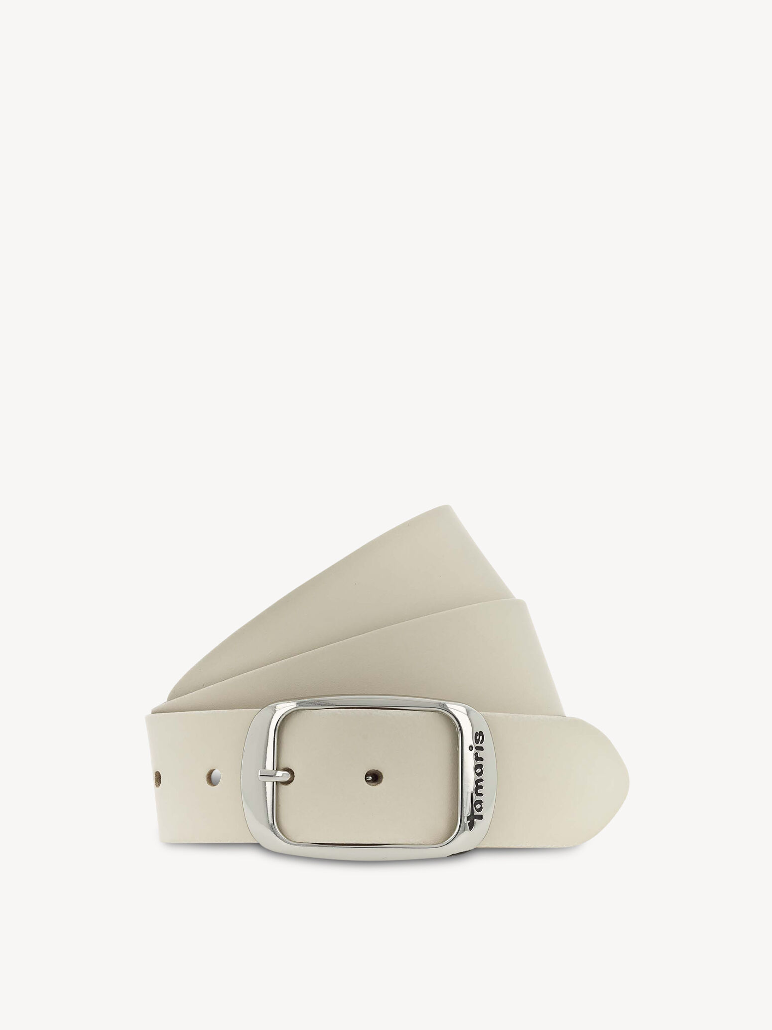 Leather Belt - Beige