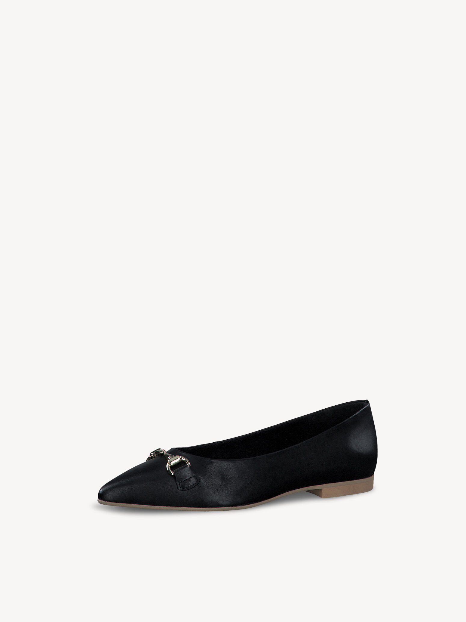 Leather Ballerina - Black