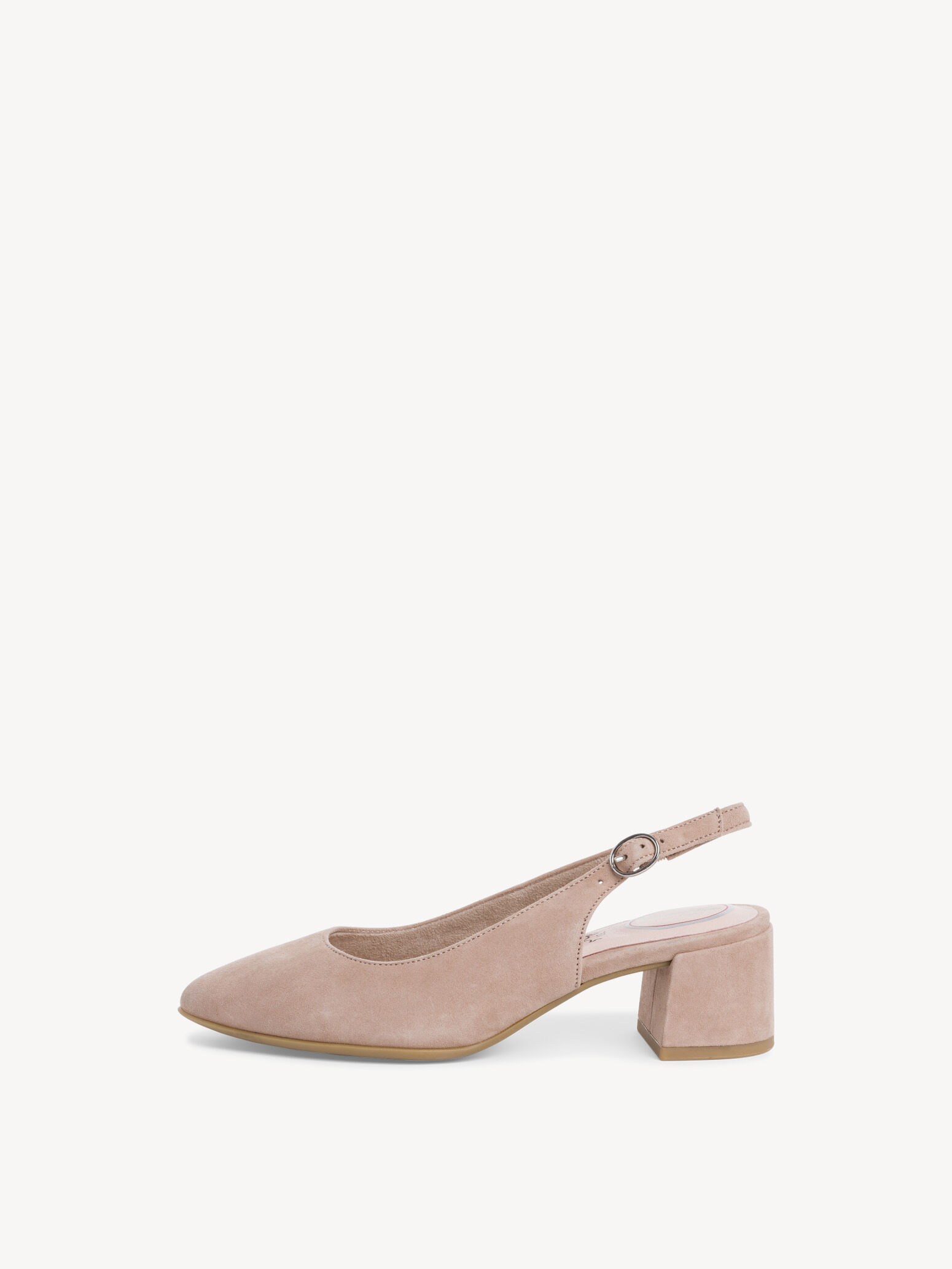 Leather Sling Pumps - Rose