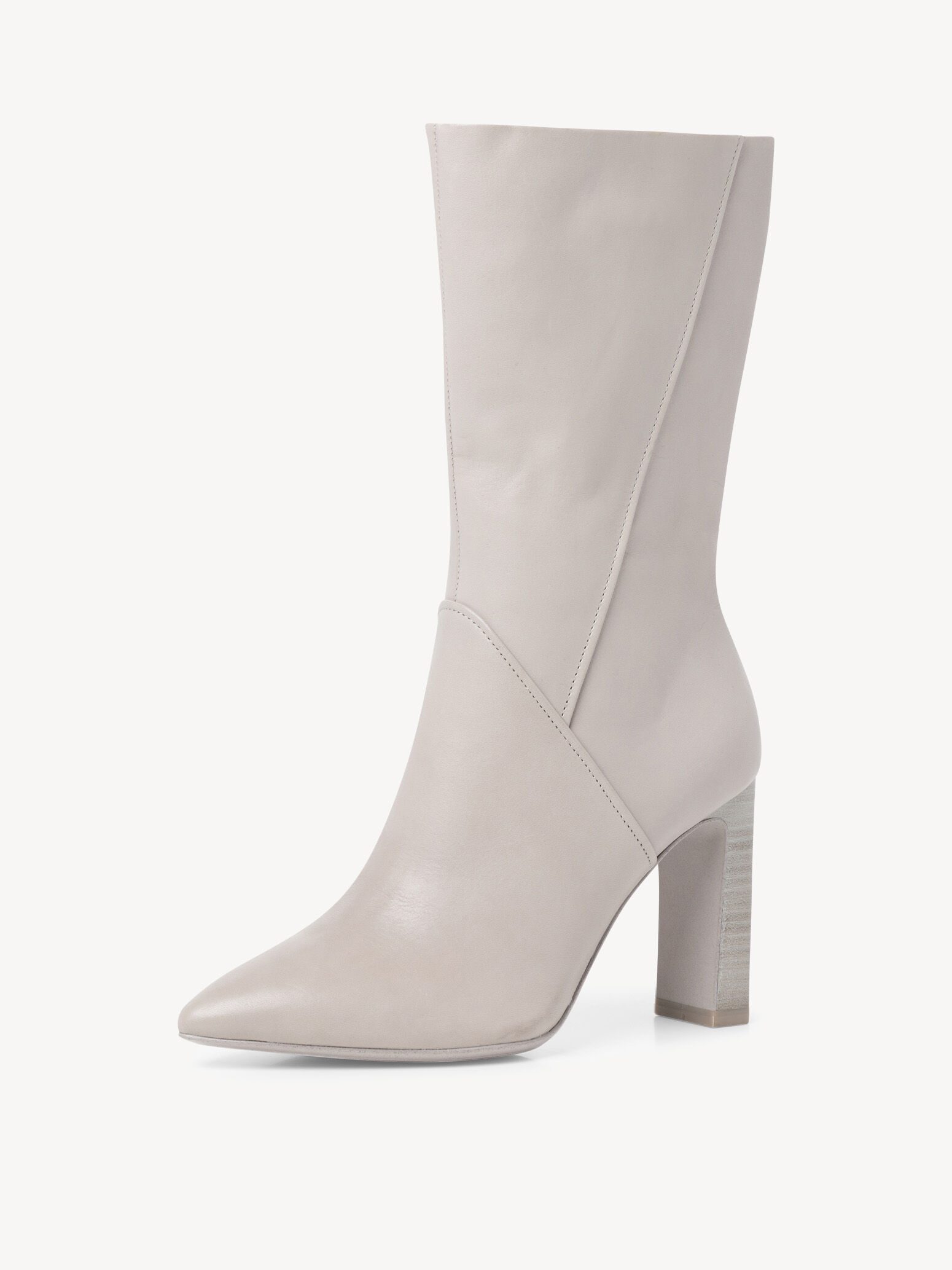 Leather Bootie - Grey