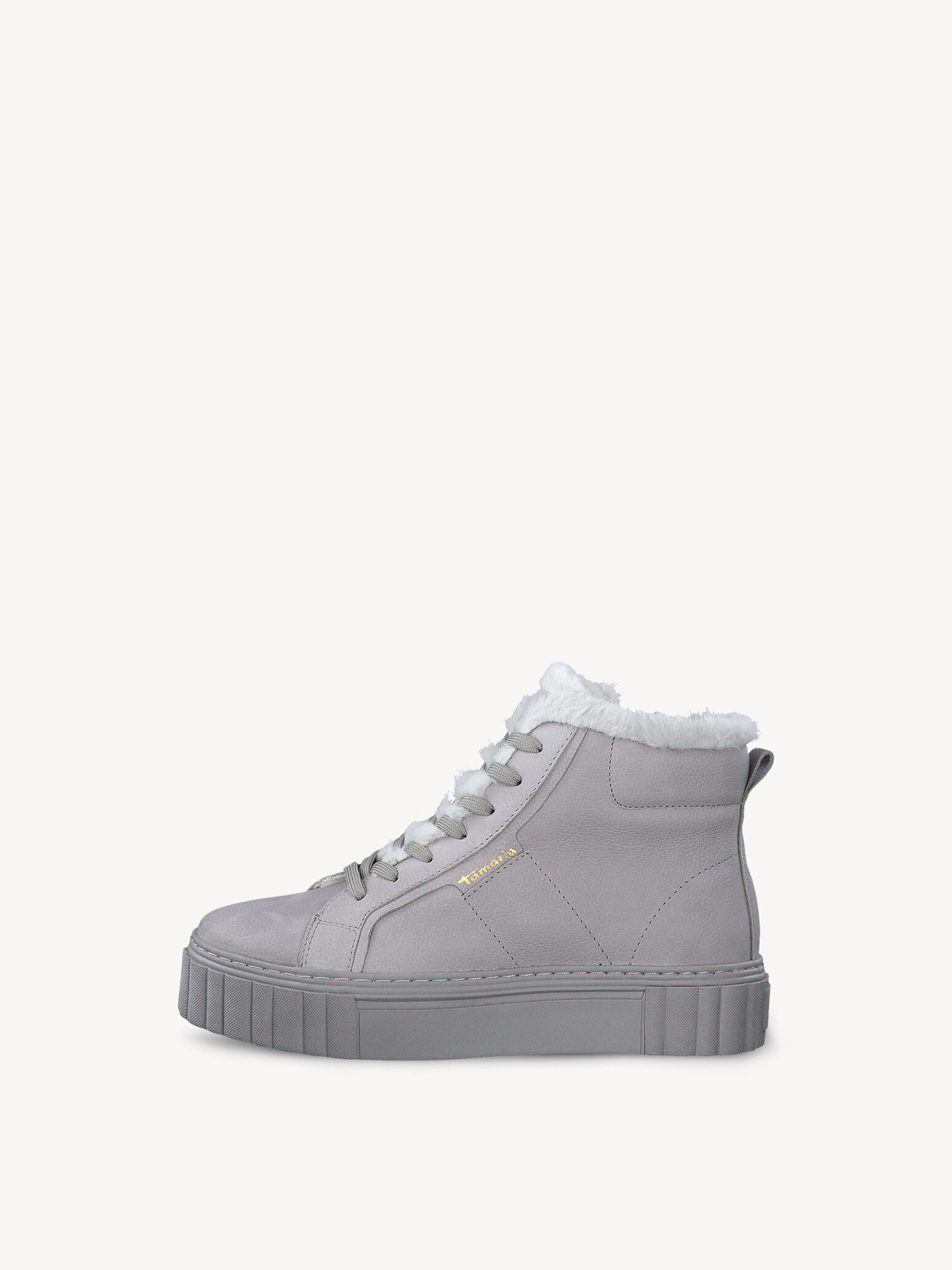 Leather Bootie - Grey Warm Lining
